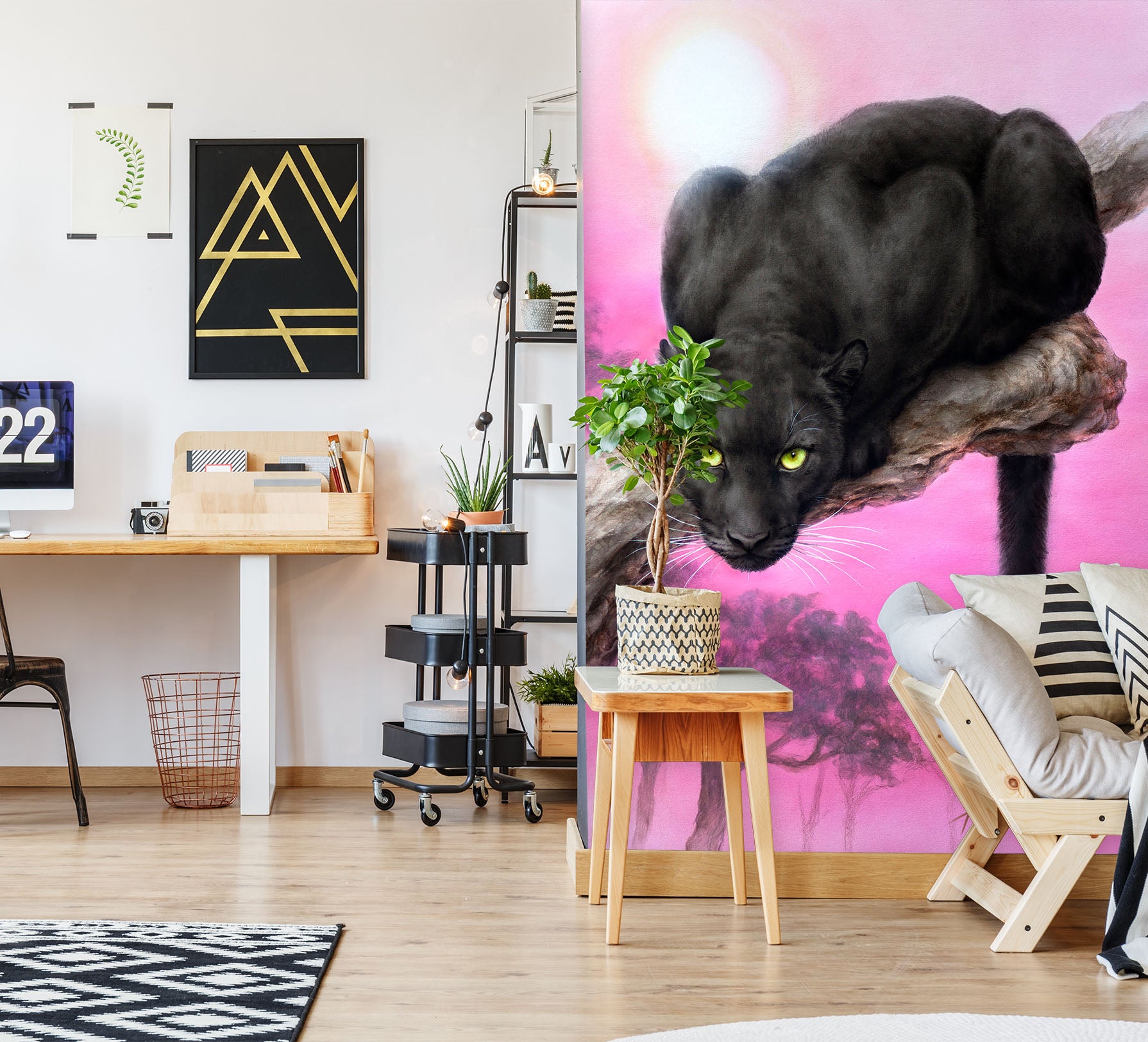 3D Black Panther 5476 Kayomi Harai Wall Mural Wall Murals