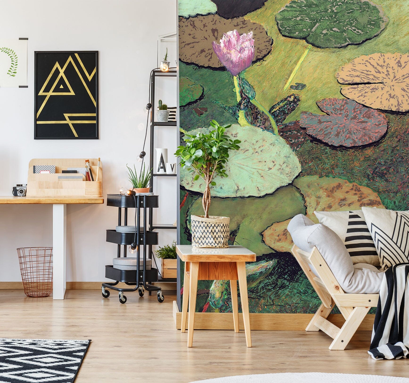 3D Colored Pond 287 Allan P. Friedlander Wall Mural Wall Murals Wallpaper AJ Wallpaper 2