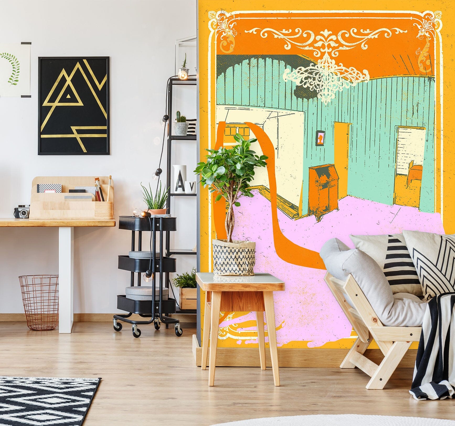 3D Room Spill 1413 Showdeer Wall Mural Wall Murals Wallpaper AJ Wallpaper 2