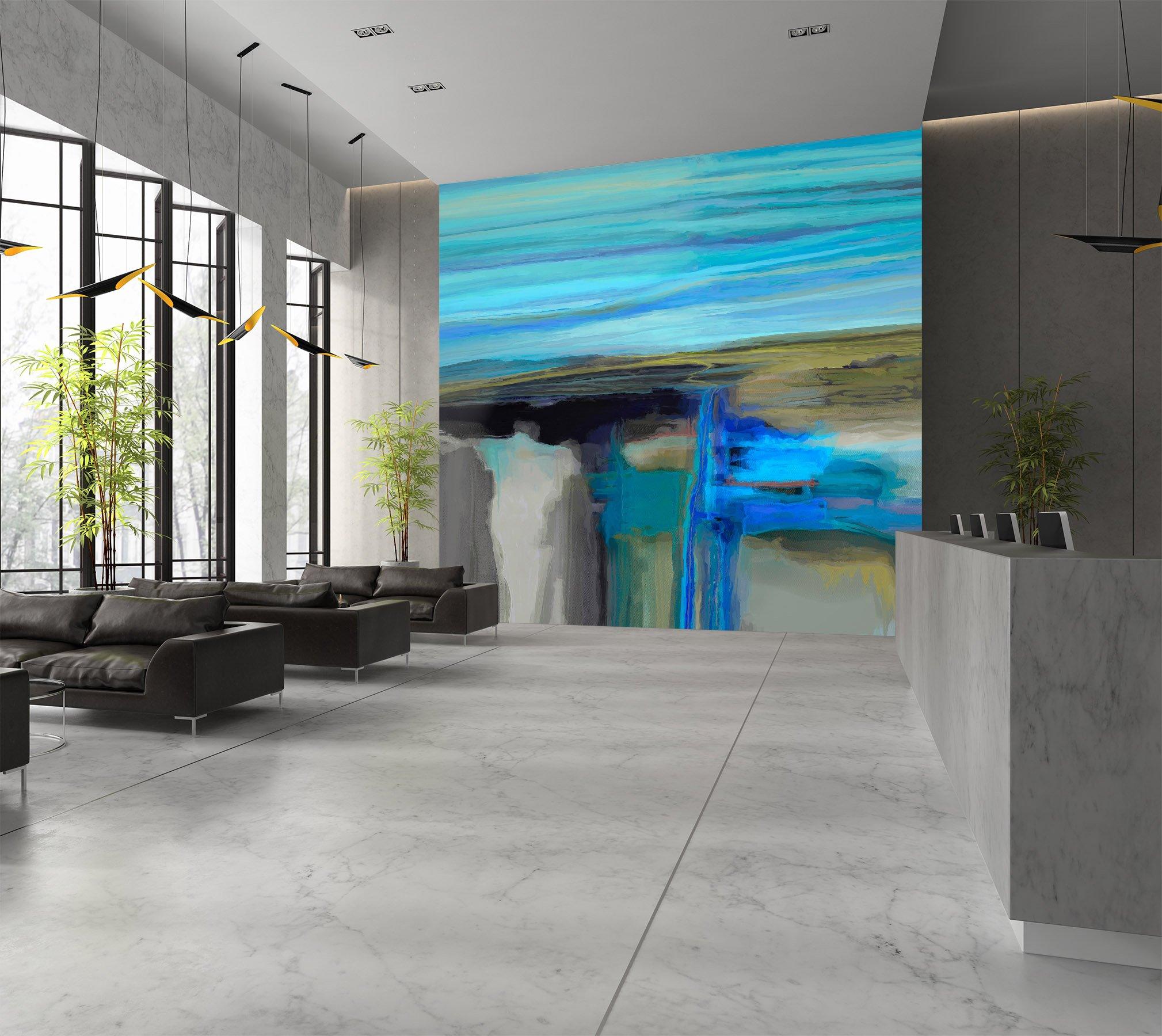 3D Blue Lake 1426 Michael Tienhaara Wall Mural Wall Murals Wallpaper AJ Wallpaper 2