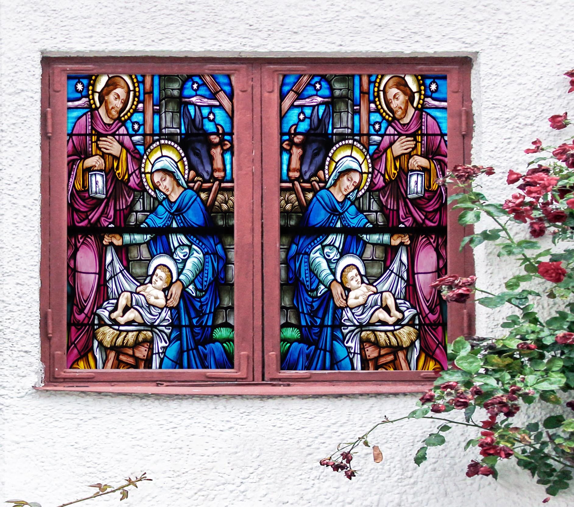 3D Mother Baby 123 Window Film Print Sticker Cling Stained Glass UV Block Wallpaper AJ Wallpaper 2
