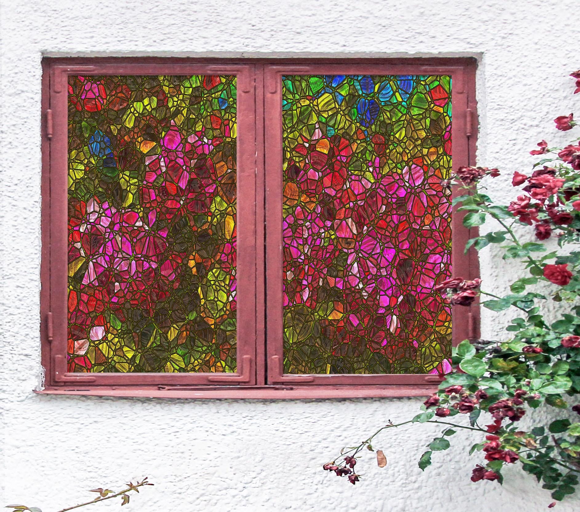 3D Graffiti Petals 382 Window Film Print Sticker Cling Stained Glass UV Block Wallpaper AJ Wallpaper 2