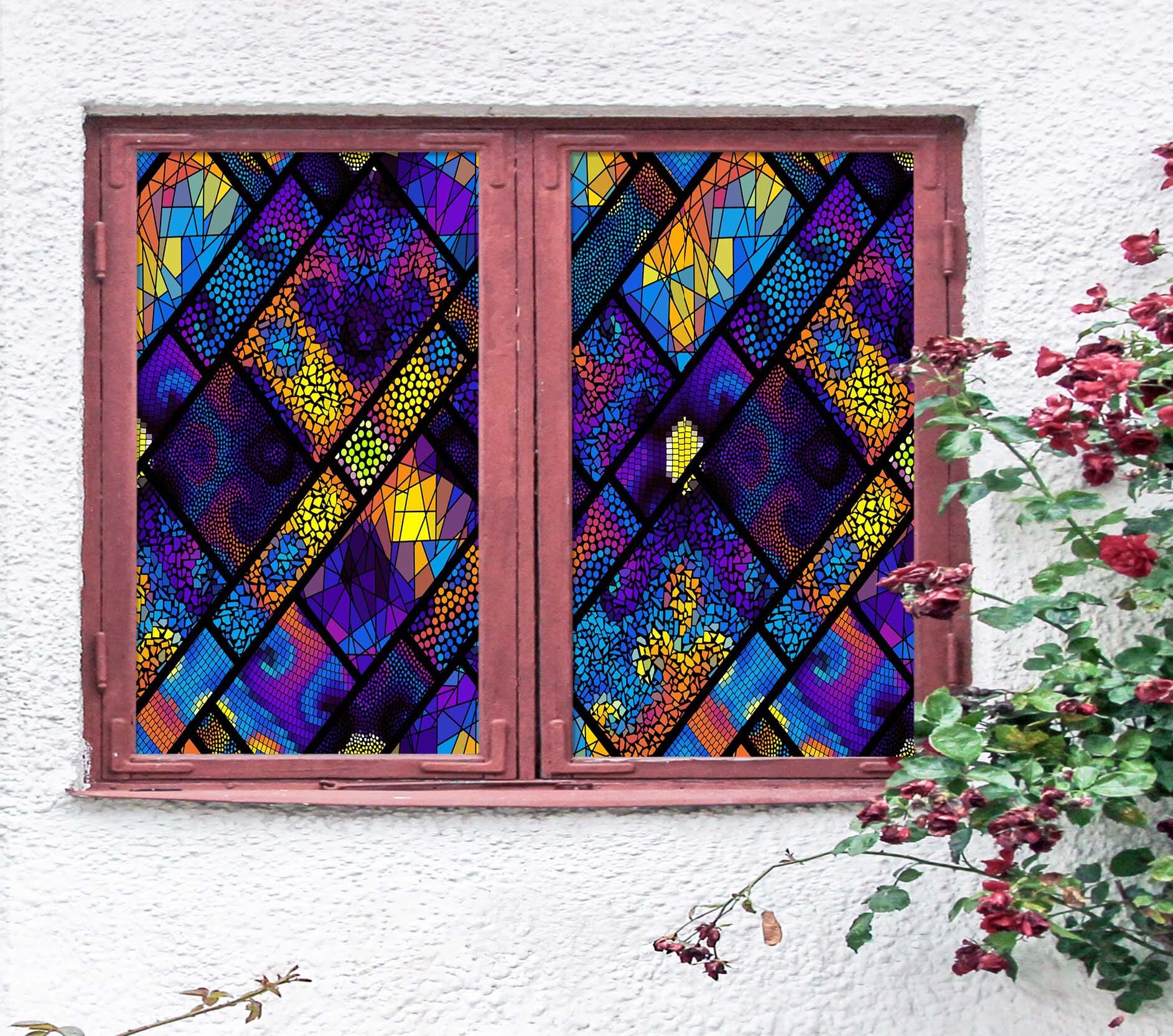 3D Artistic Graphics 403 Window Film Print Sticker Cling Stained Glass UV Block Wallpaper AJ Wallpaper 2