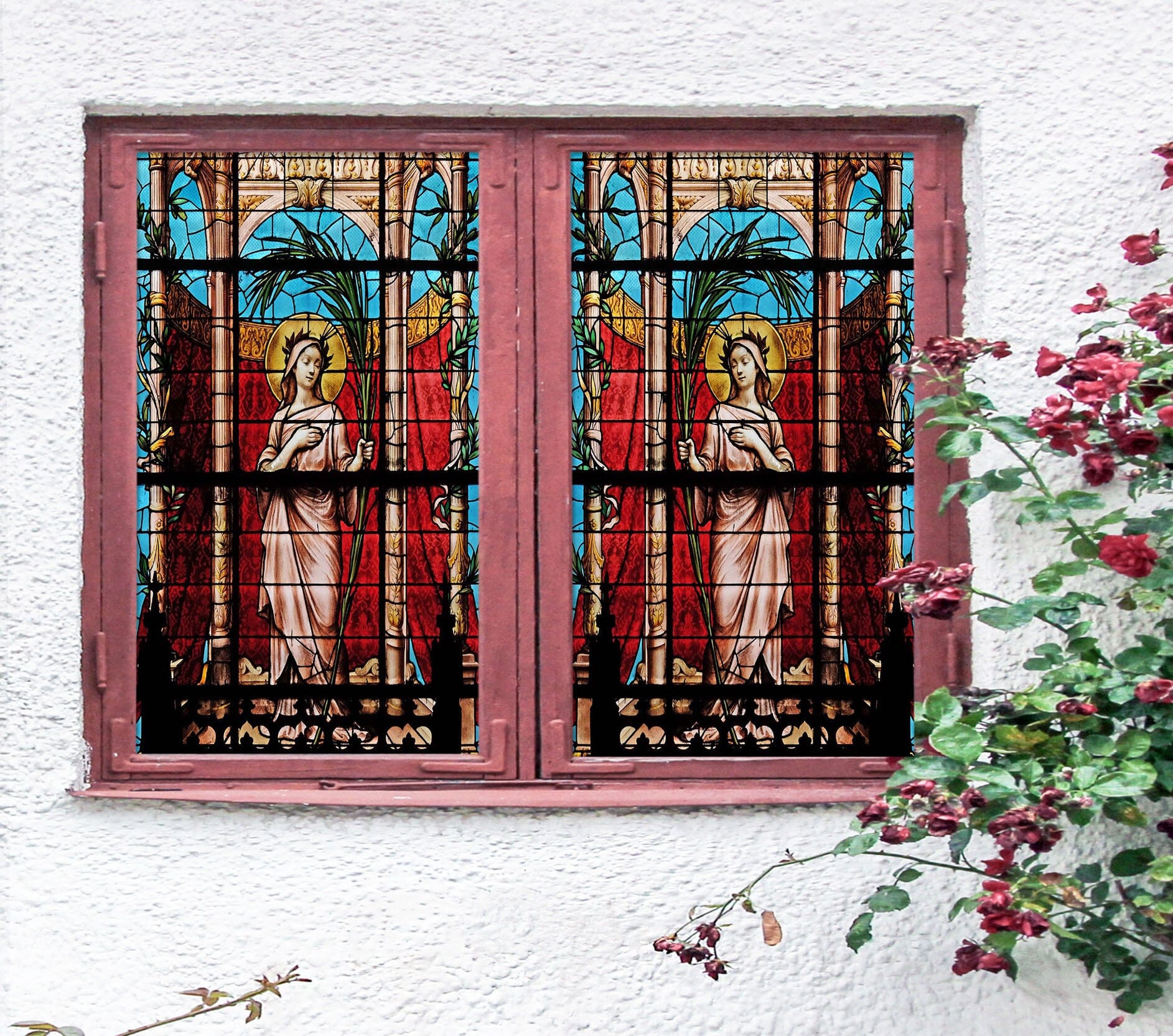 3D Religious Woman 223 Window Film Print Sticker Cling Stained Glass UV Block Wallpaper AJ Wallpaper 2