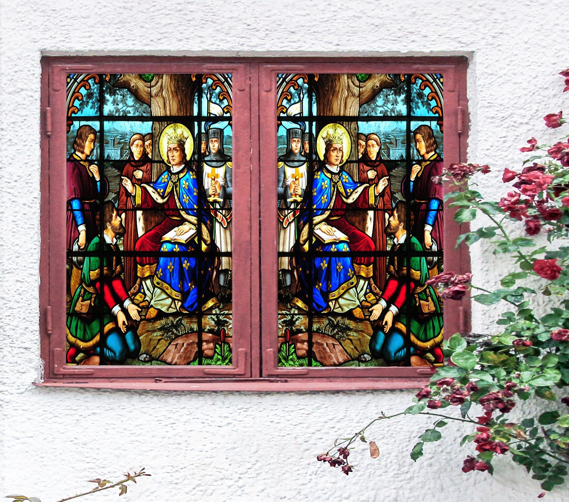3D Crown Of Nobility 219 Window Film Print Sticker Cling Stained Glass UV Block Wallpaper AJ Wallpaper 2