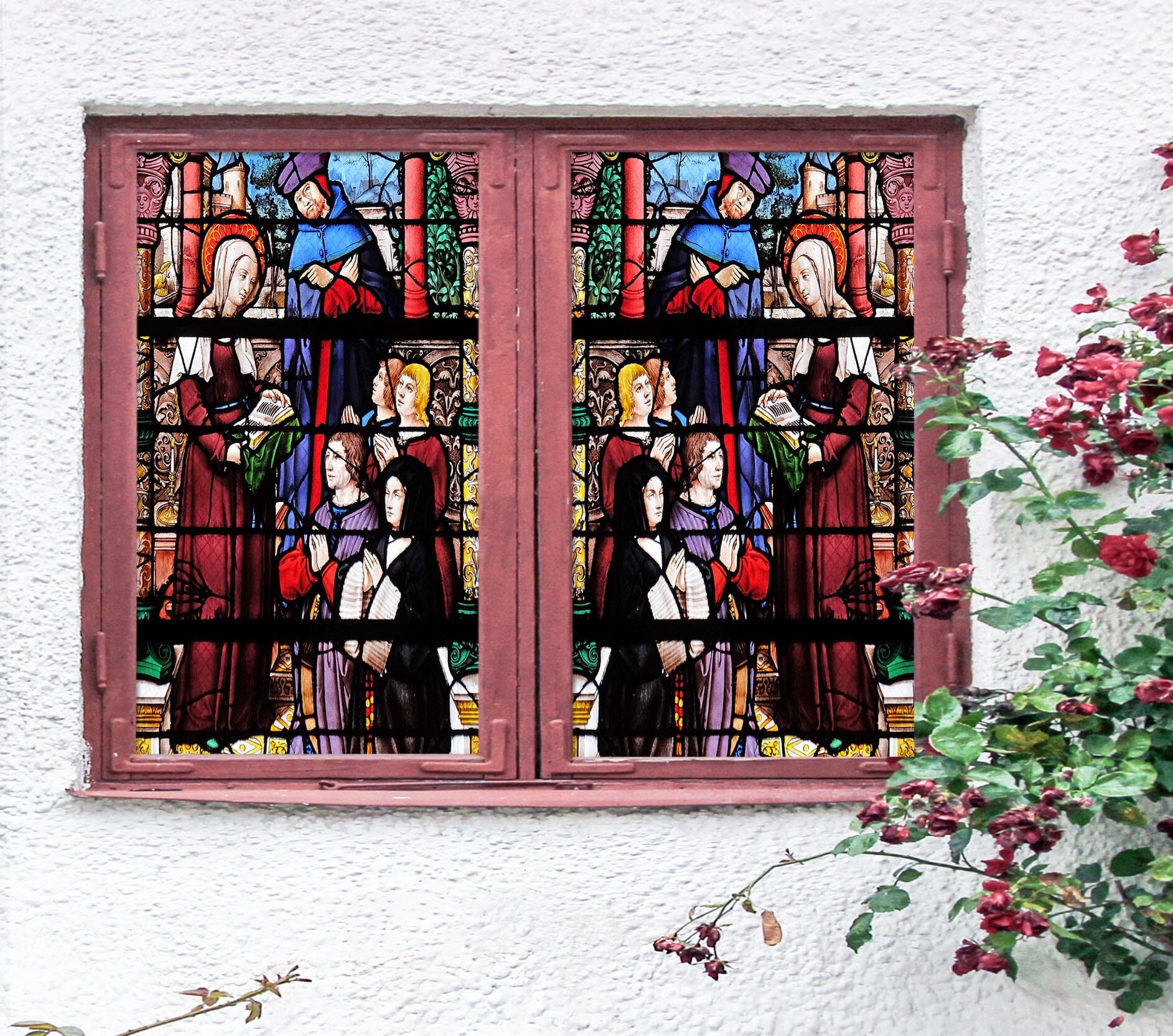 3D Prayer Faith 212 Window Film Print Sticker Cling Stained Glass UV Block Wallpaper AJ Wallpaper 2