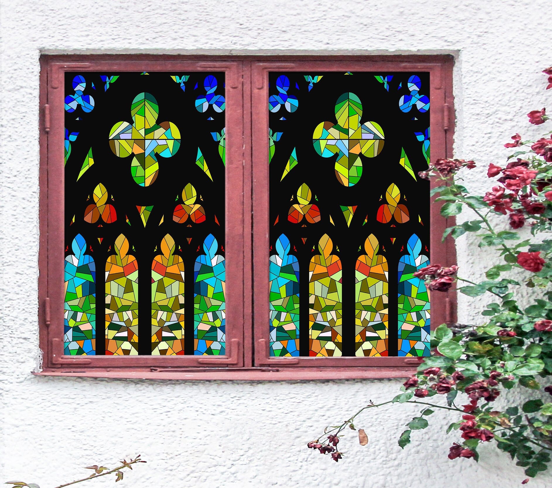 3D Color Graphics 384 Window Film Print Sticker Cling Stained Glass UV Block Wallpaper AJ Wallpaper 2