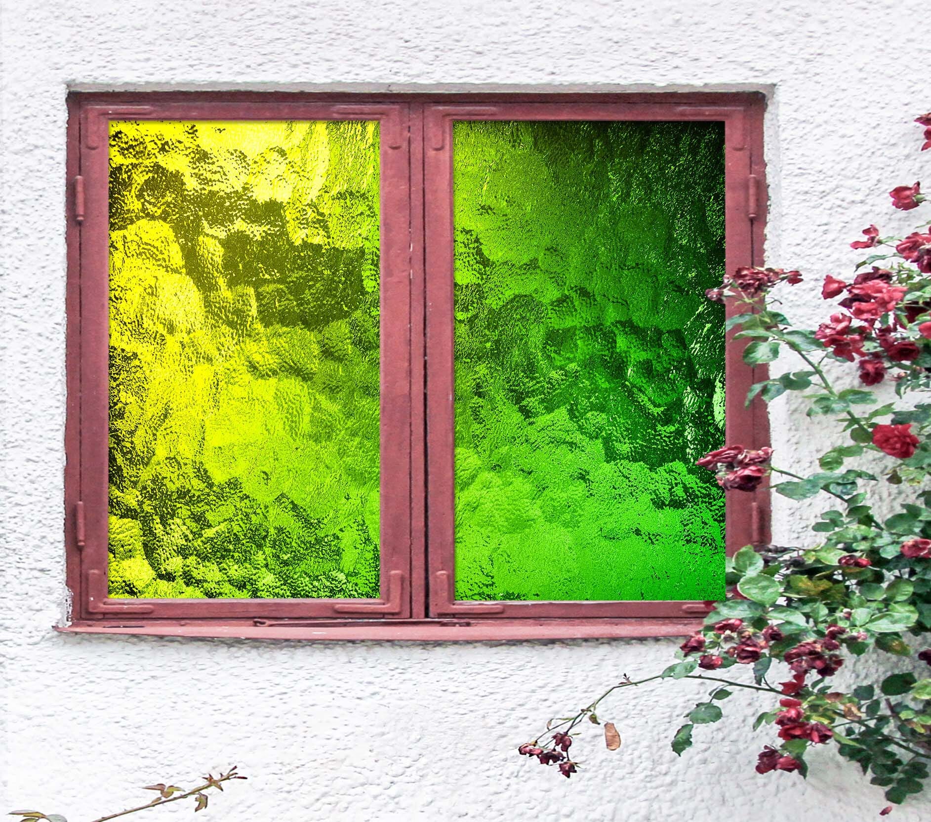 3D Green Glass 171 Window Film Print Sticker Cling Stained Glass UV Block Wallpaper AJ Wallpaper 2