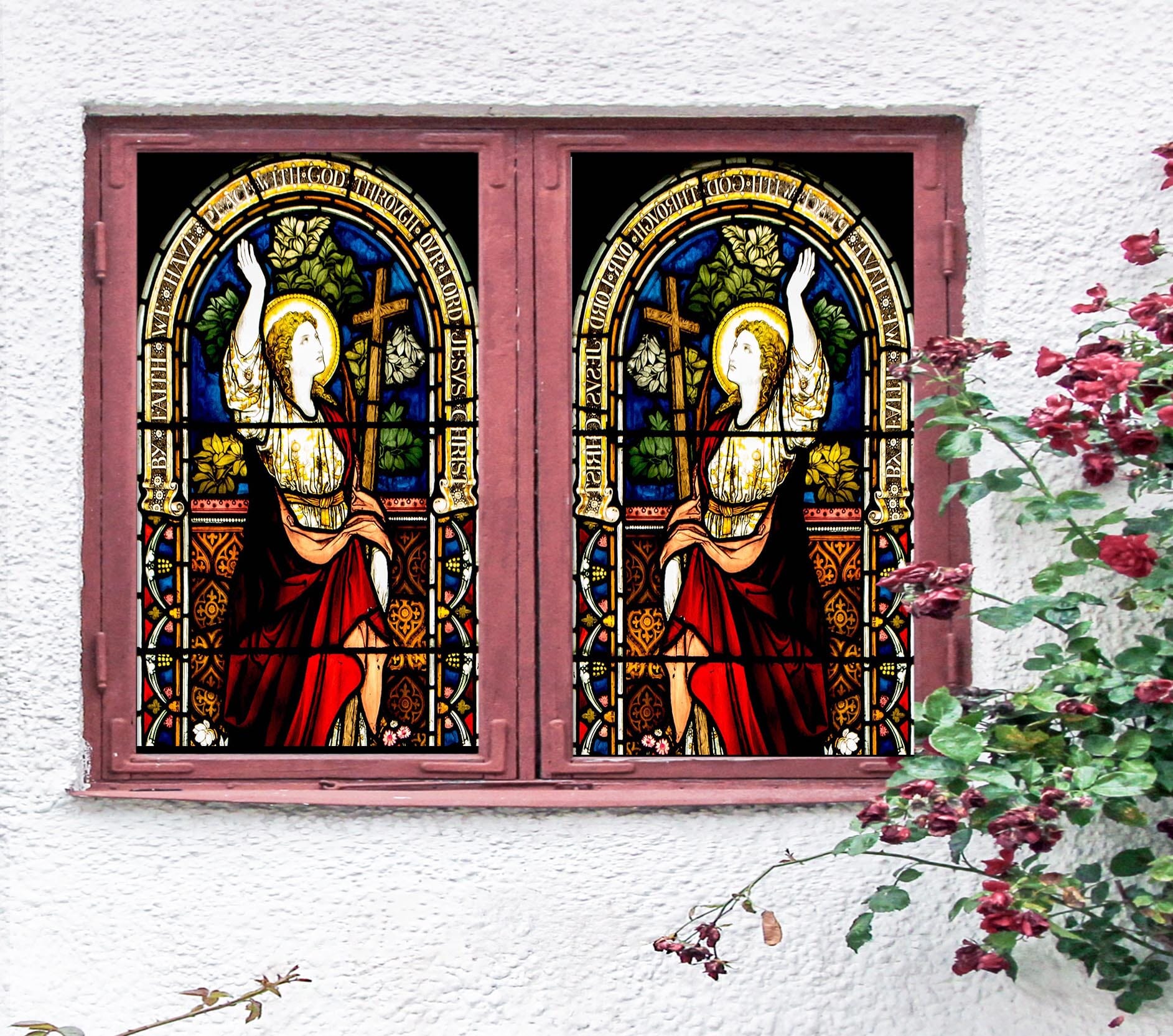 3D Religious Goddess 404 Window Film Print Sticker Cling Stained Glass UV Block Wallpaper AJ Wallpaper 2