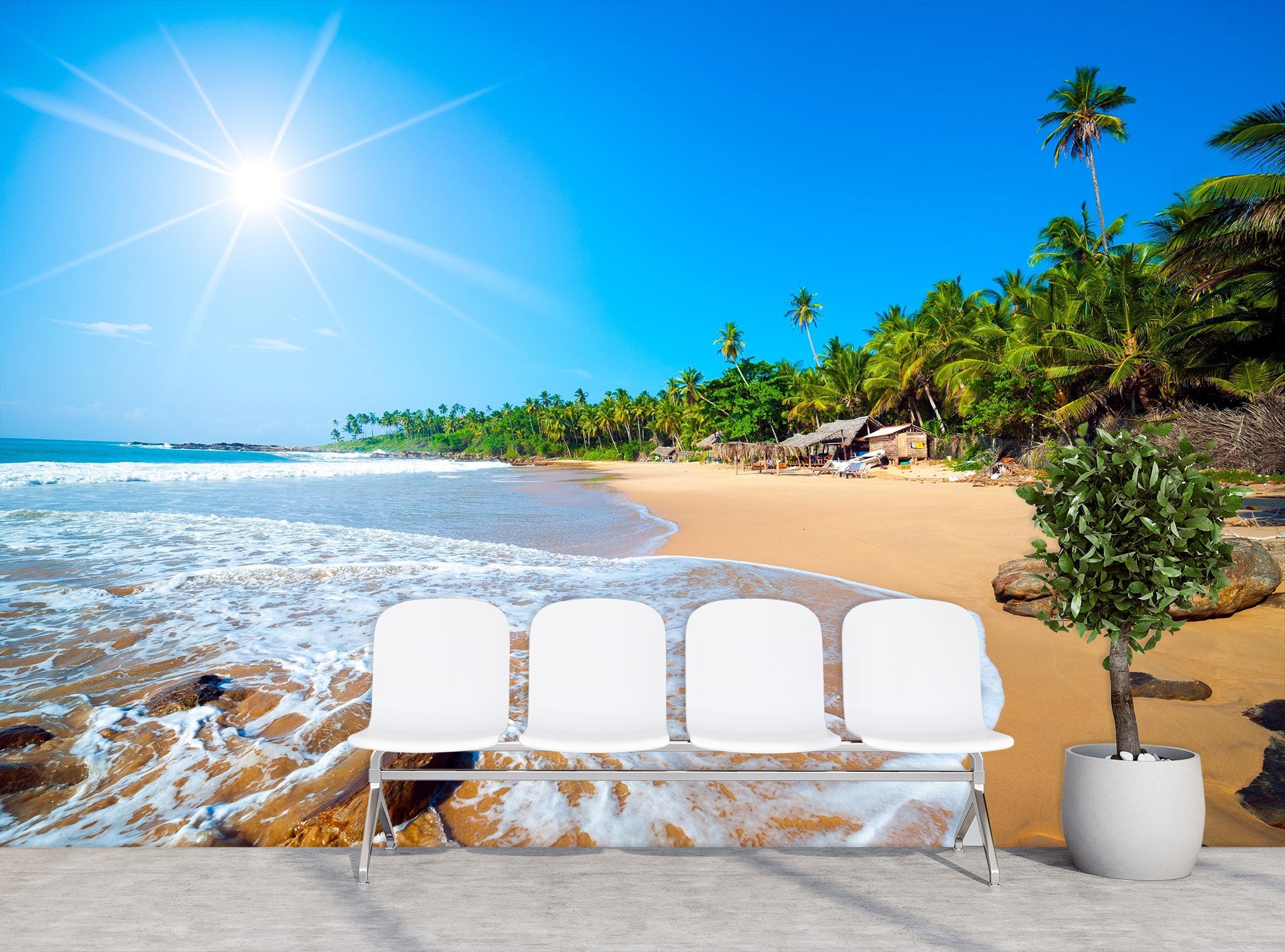 3D Tropical Beach 044 Wall Murals Wallpaper AJ Wallpaper 2