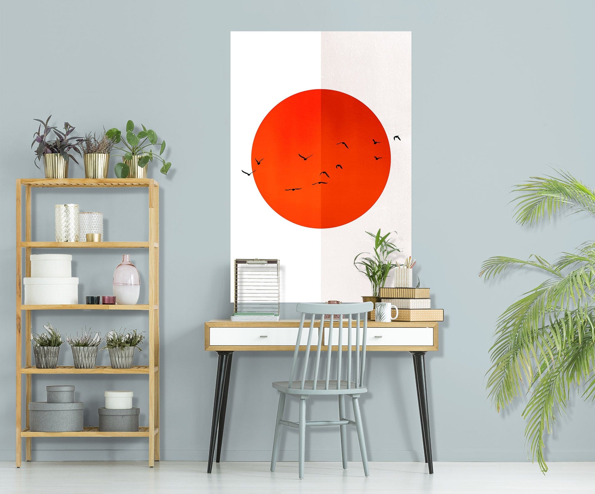 3D Red Sun 211 Boris Draschoff Wall Sticker Wallpaper AJ Wallpaper 2