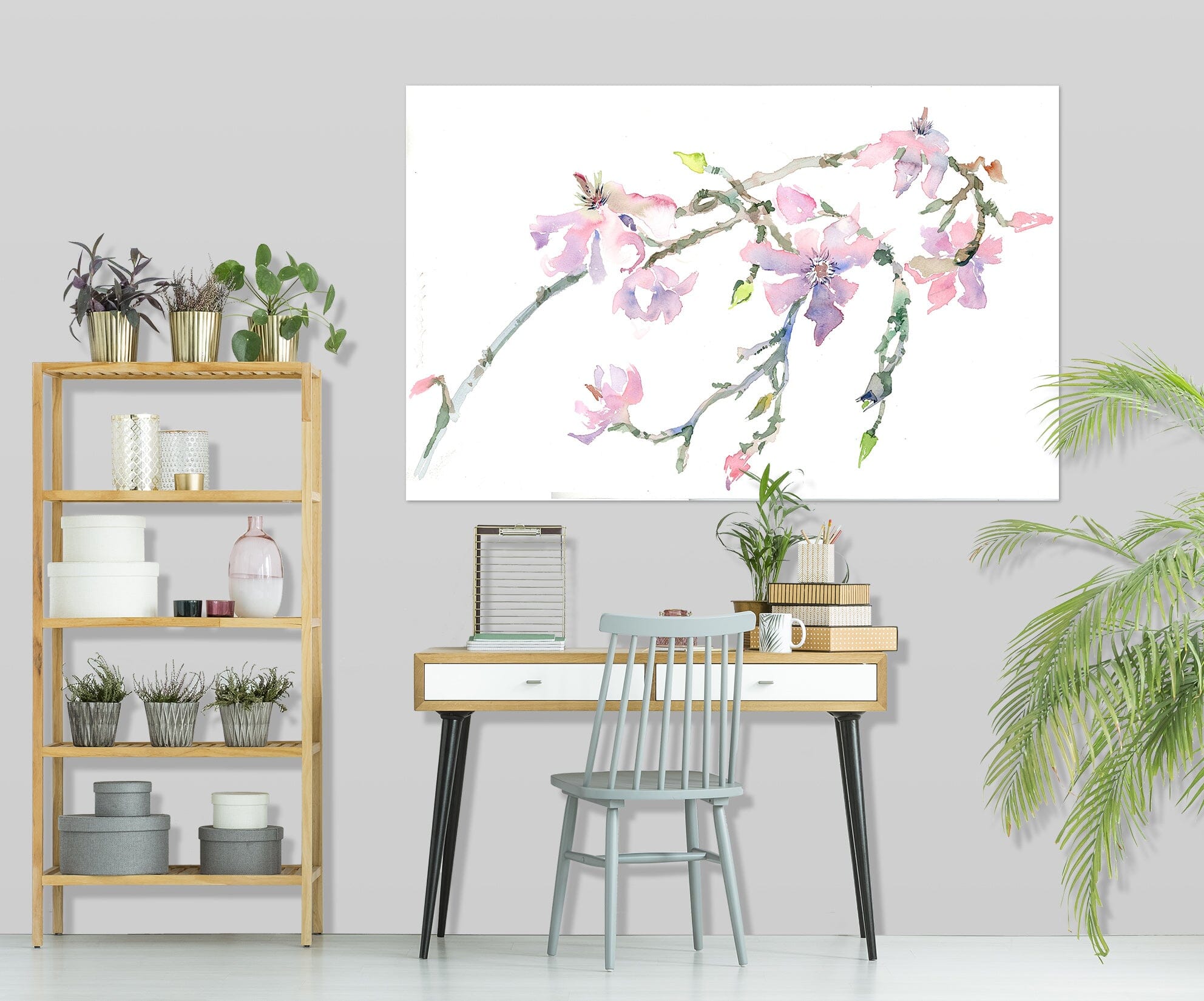 3D Peach Blossom 007 Anne Farrall Doyle Wall Sticker Wallpaper AJ Wallpaper 2