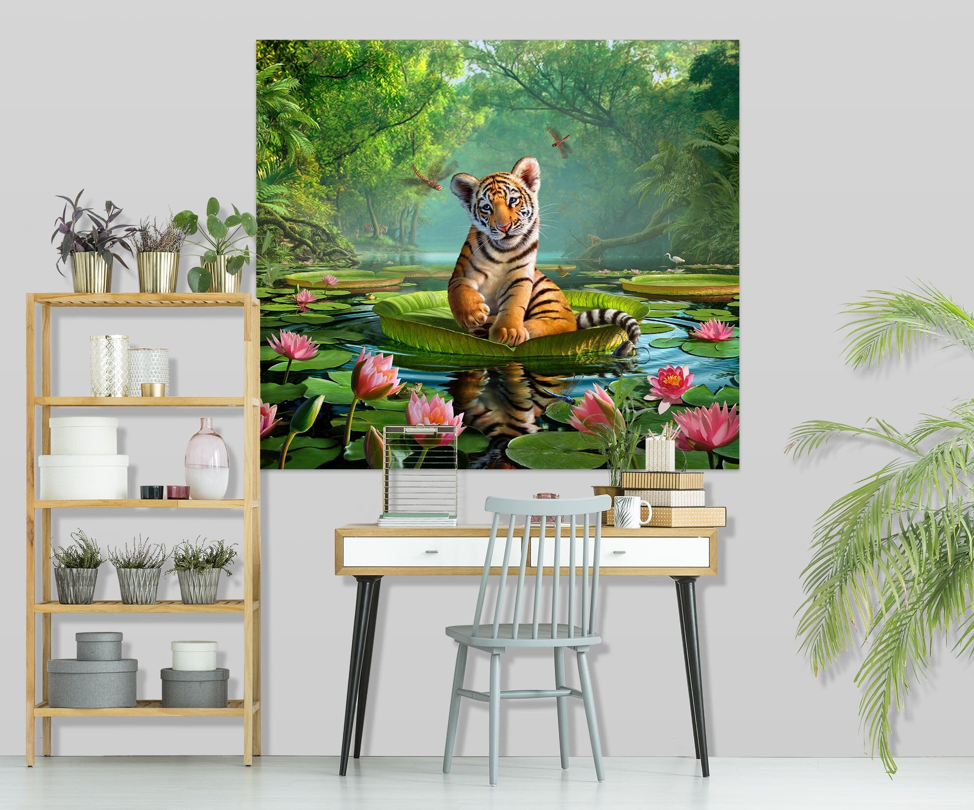 3D Tiger Lily 014 Jerry LoFaro Wall Sticker Wallpaper AJ Wallpaper 2