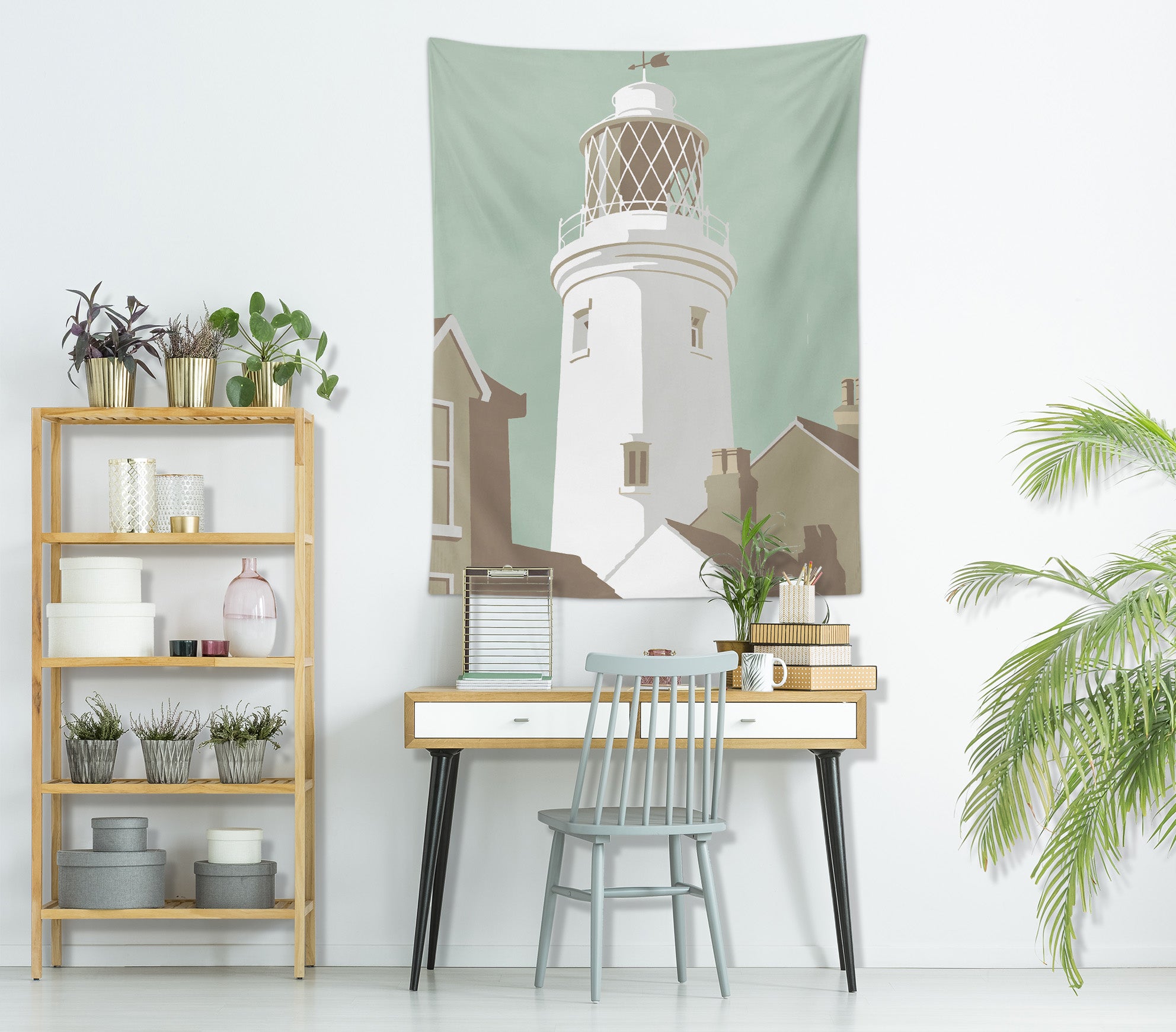 3D White Building 5382 Steve Read Tapestry Hanging Cloth Hang