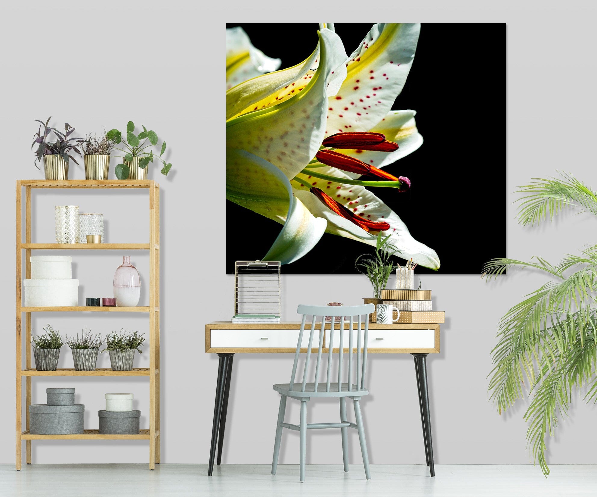 3D Lily Blossoms 031 Kathy Barefield Wall Sticker Wallpaper AJ Wallpaper 2
