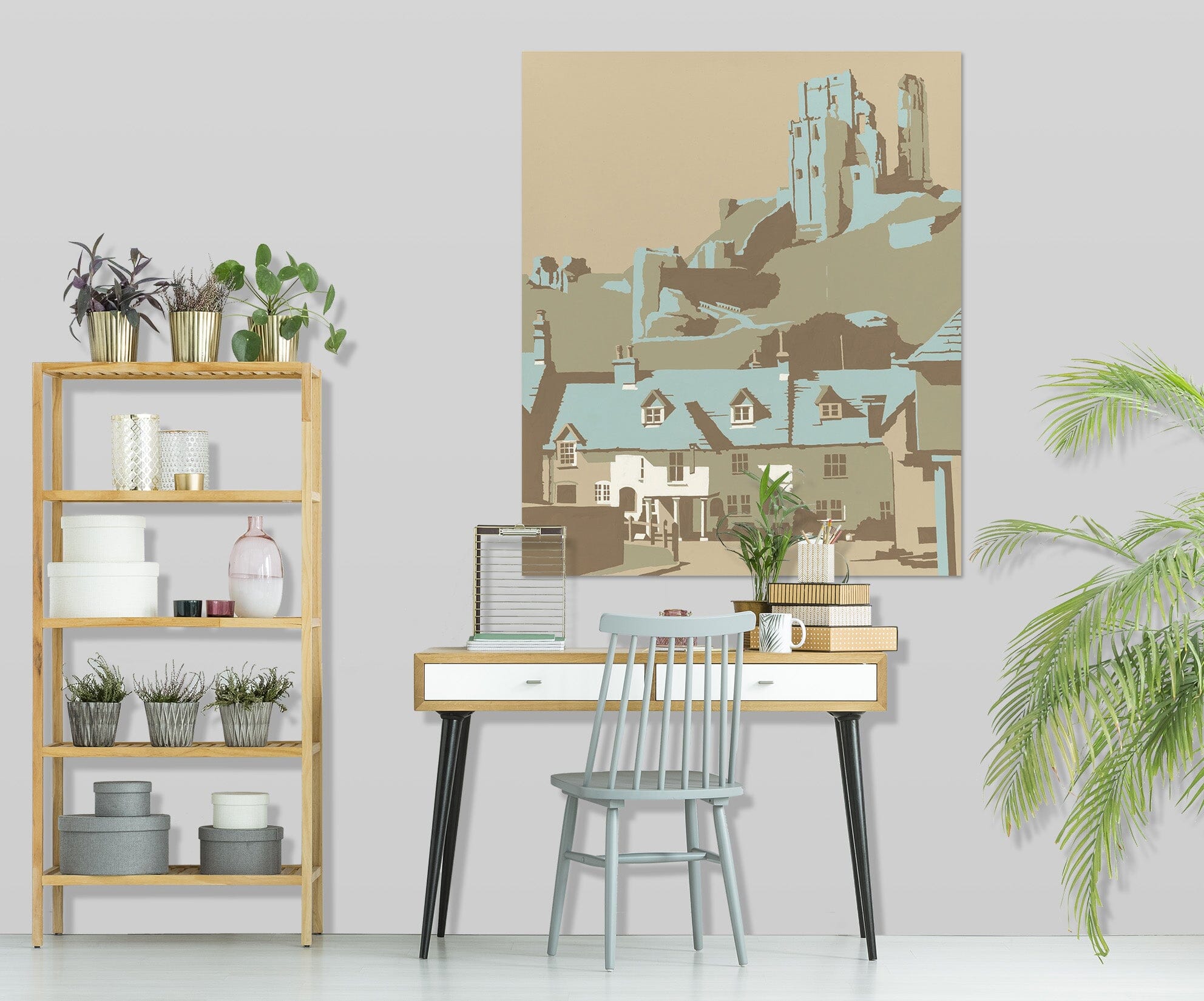 3D Corfe Castle 024 Steve Read Wall Sticker Wallpaper AJ Wallpaper 2