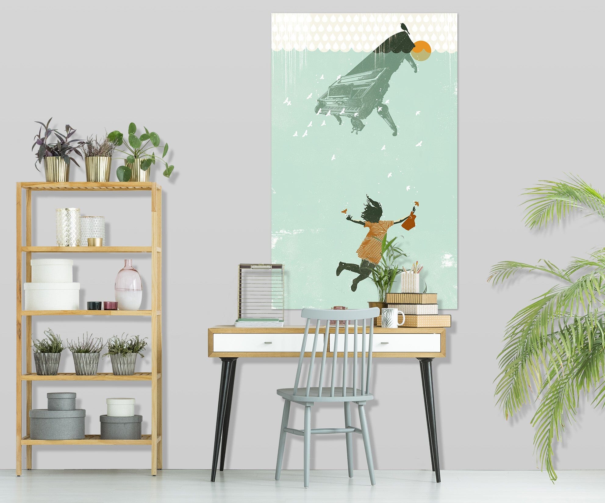 3D Swimming In The Water 028 Showdeer Wall Sticker Wallpaper AJ Wallpaper 2