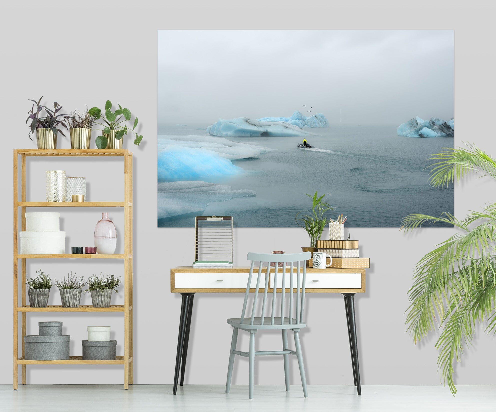3D Blue Glacier 173 Marco Carmassi Wall Sticker Wallpaper AJ Wallpaper 2