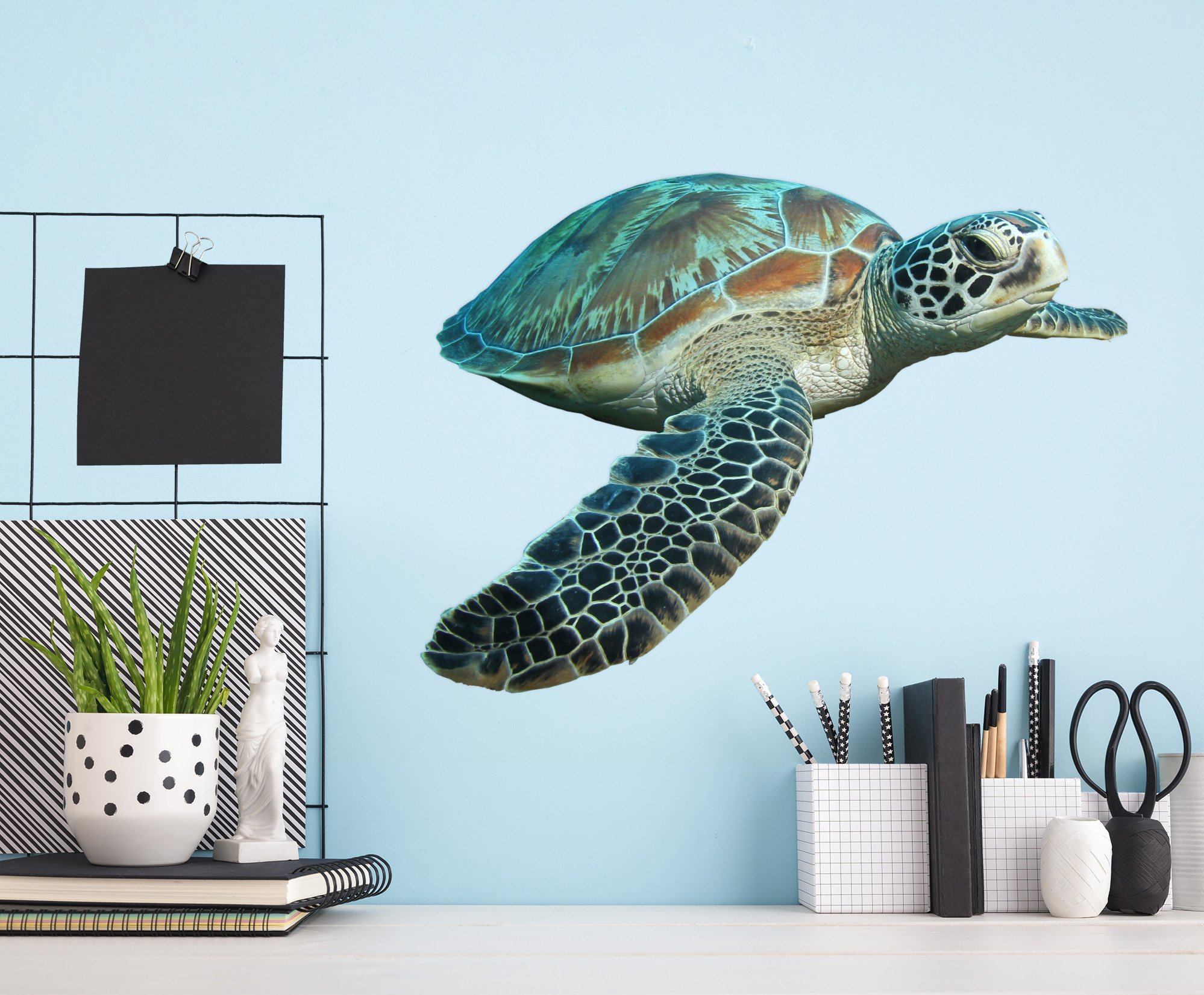 3D Turtle 039 Animals Wall Stickers Wallpaper AJ Wallpaper