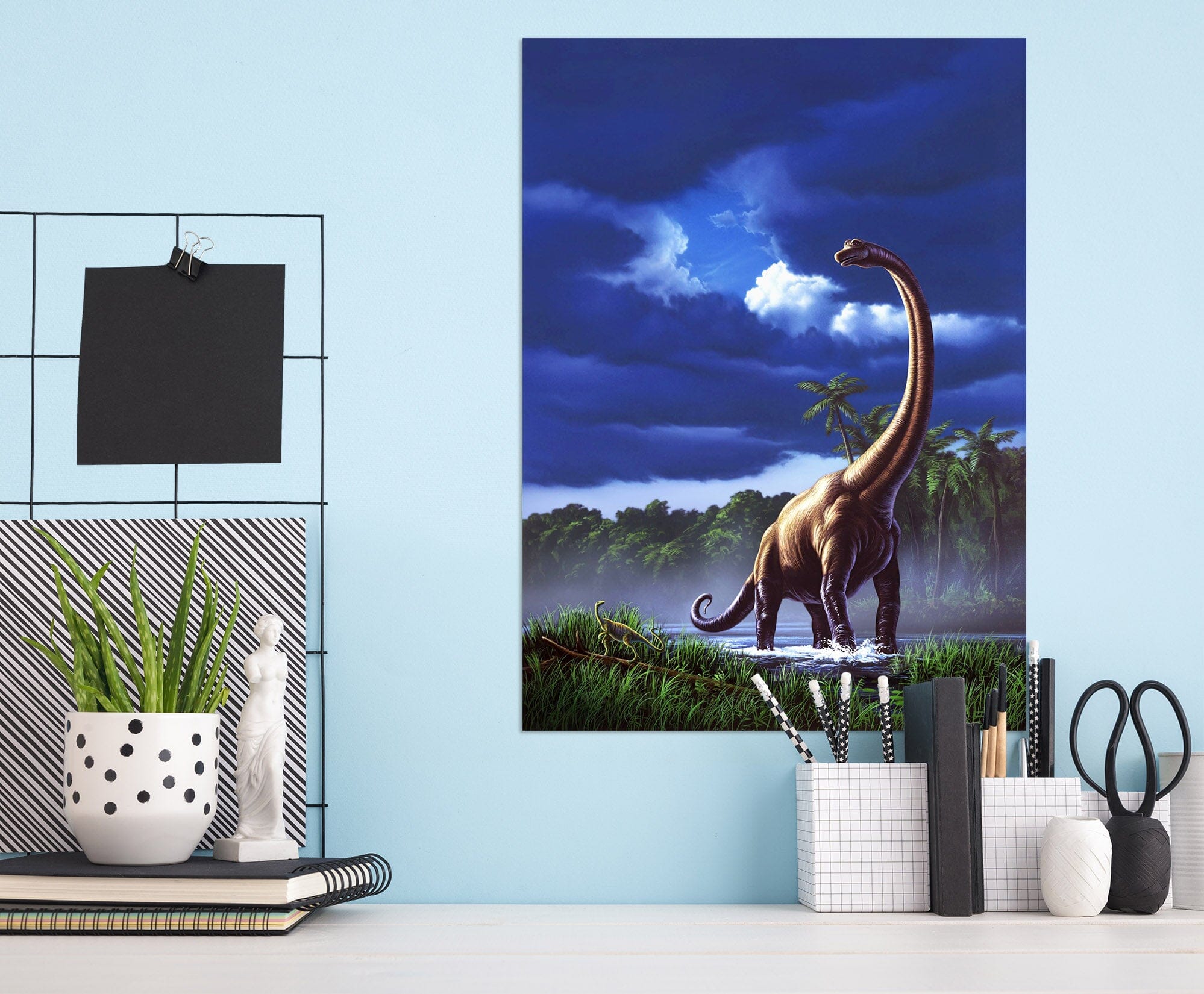 3D Long Necked Dragon 028 Jerry LoFaro Wall Sticker Wallpaper AJ Wallpaper 2