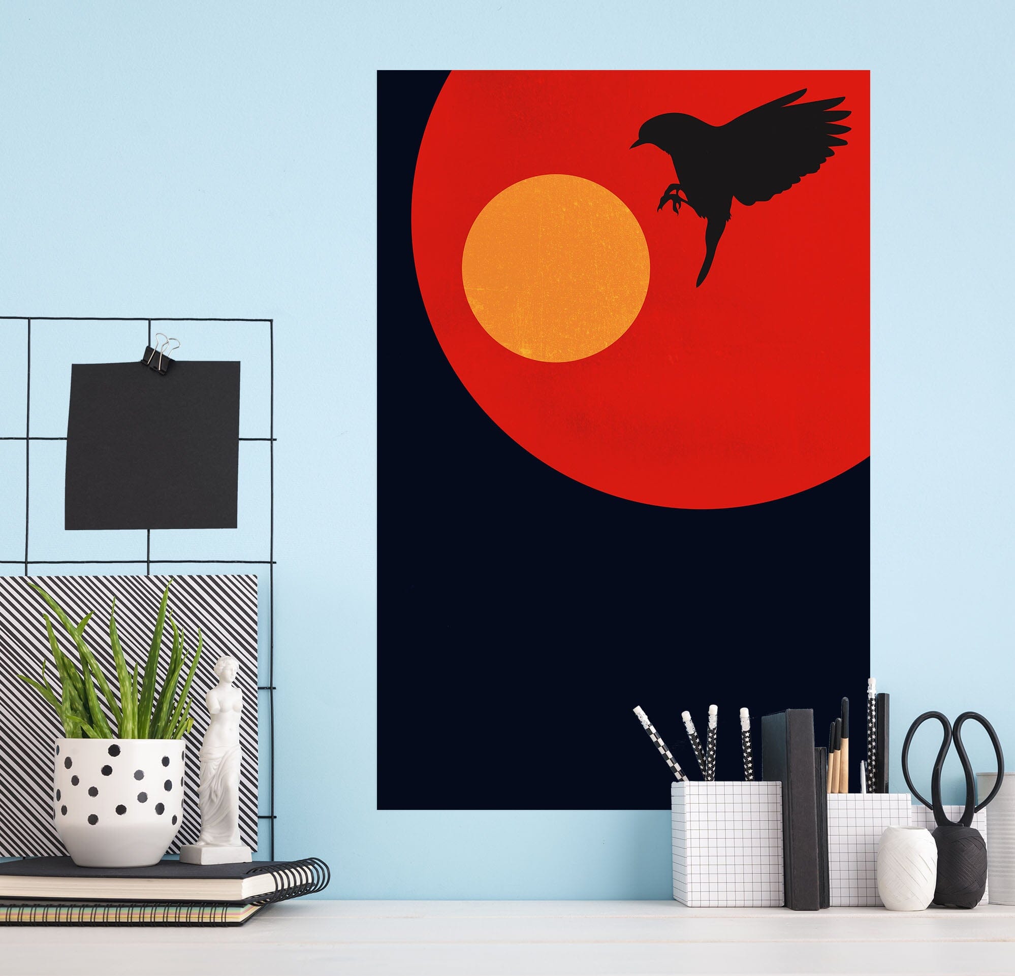 3D Bird Sun 231 Boris Draschoff Wall Sticker Wallpaper AJ Wallpaper 2