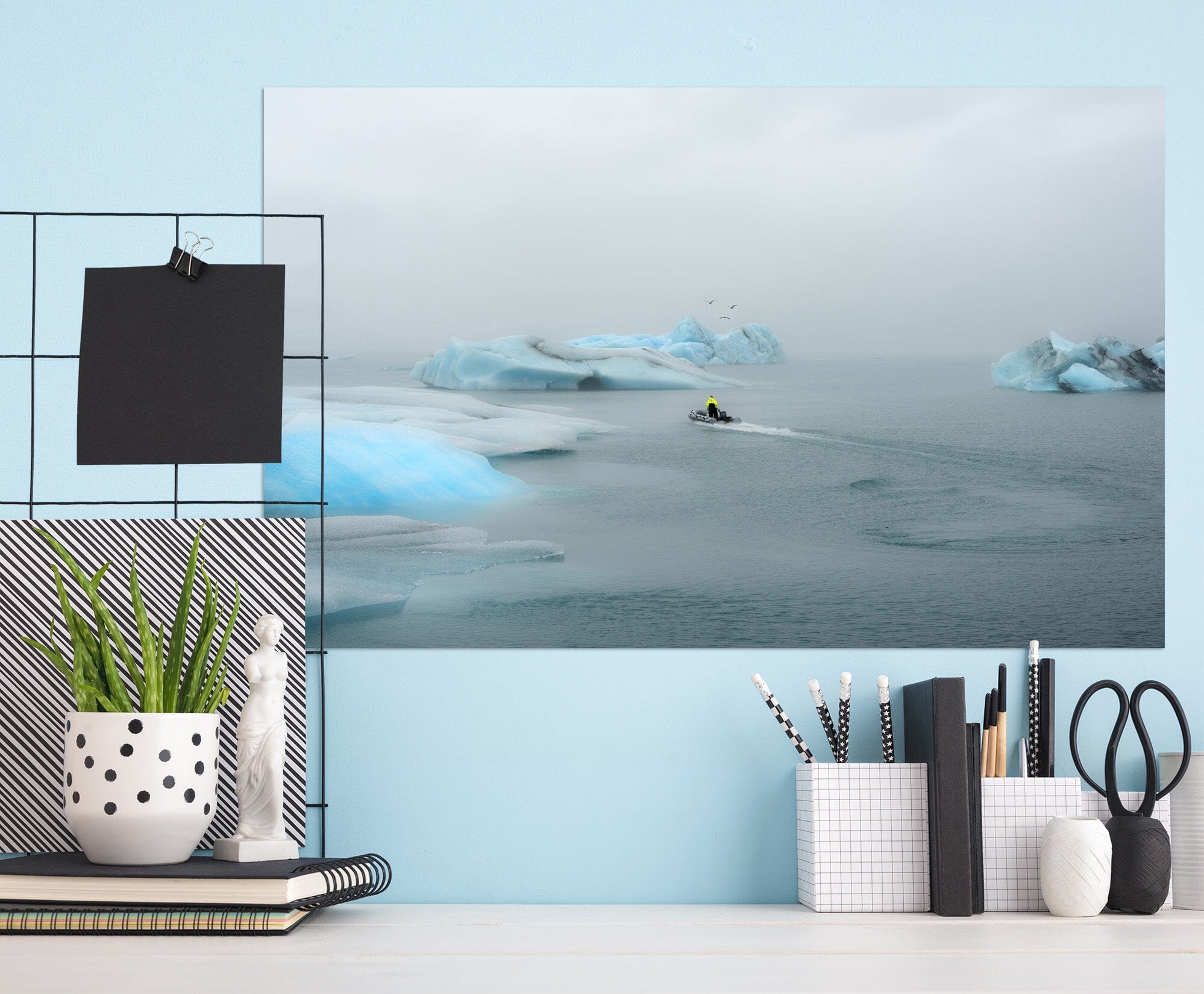 3D Blue Glacier 173 Marco Carmassi Wall Sticker Wallpaper AJ Wallpaper 2