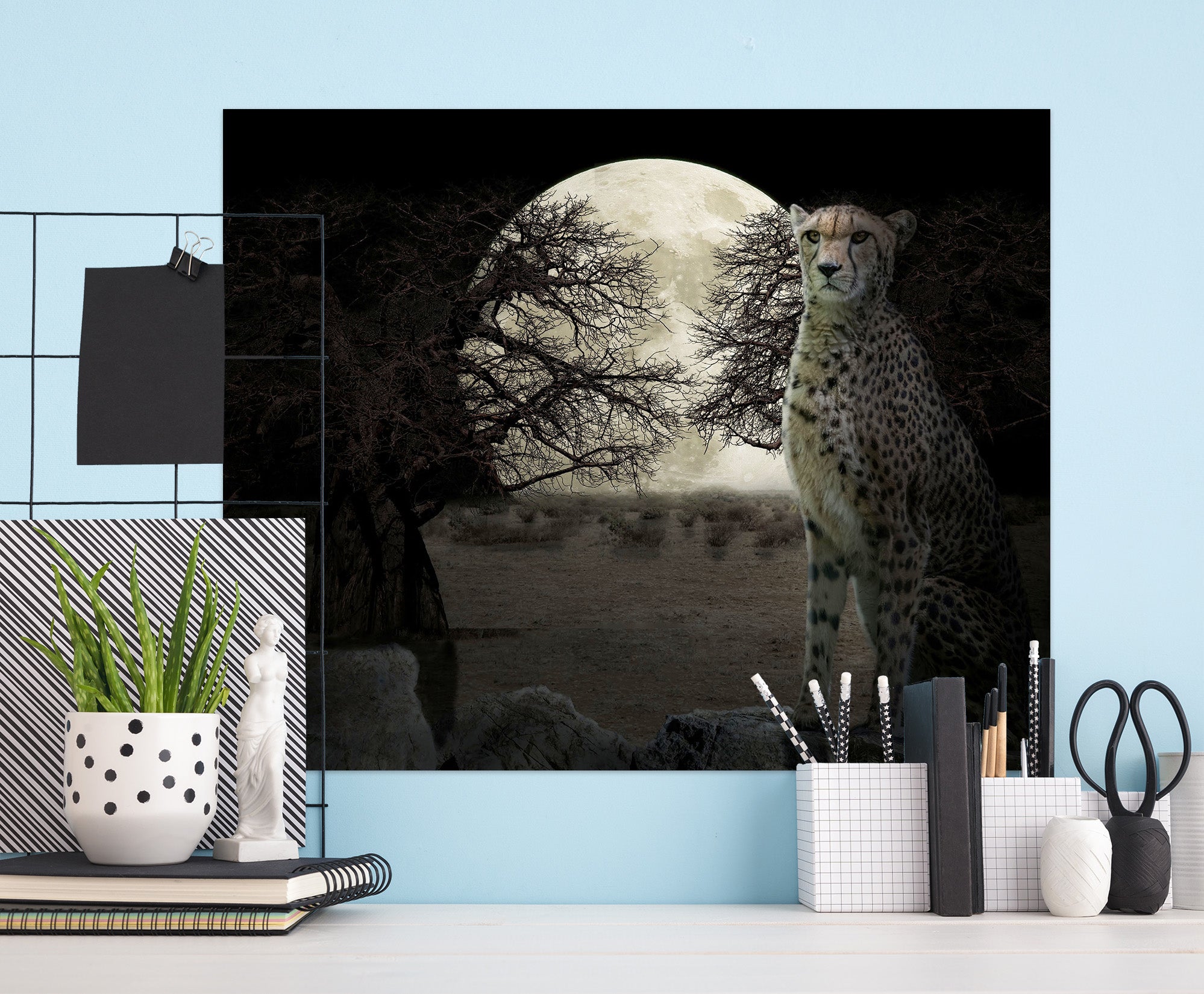 3D Moon Leopard 4044 Beth Sheridan Wall Sticker
