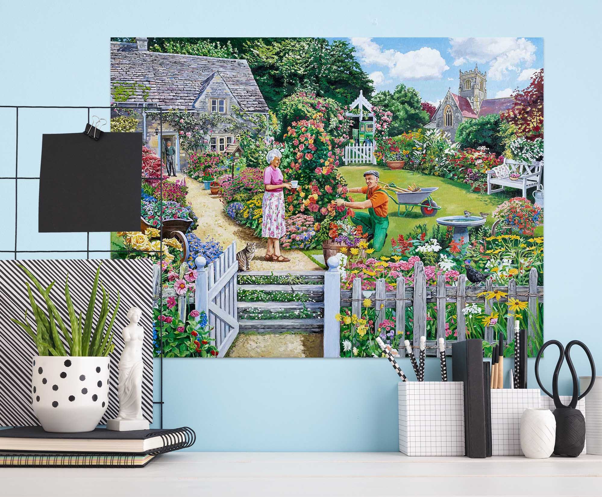 3D Tending A Cottage Garden 066 Trevor Mitchell Wall Sticker Wallpaper AJ Wallpaper 2