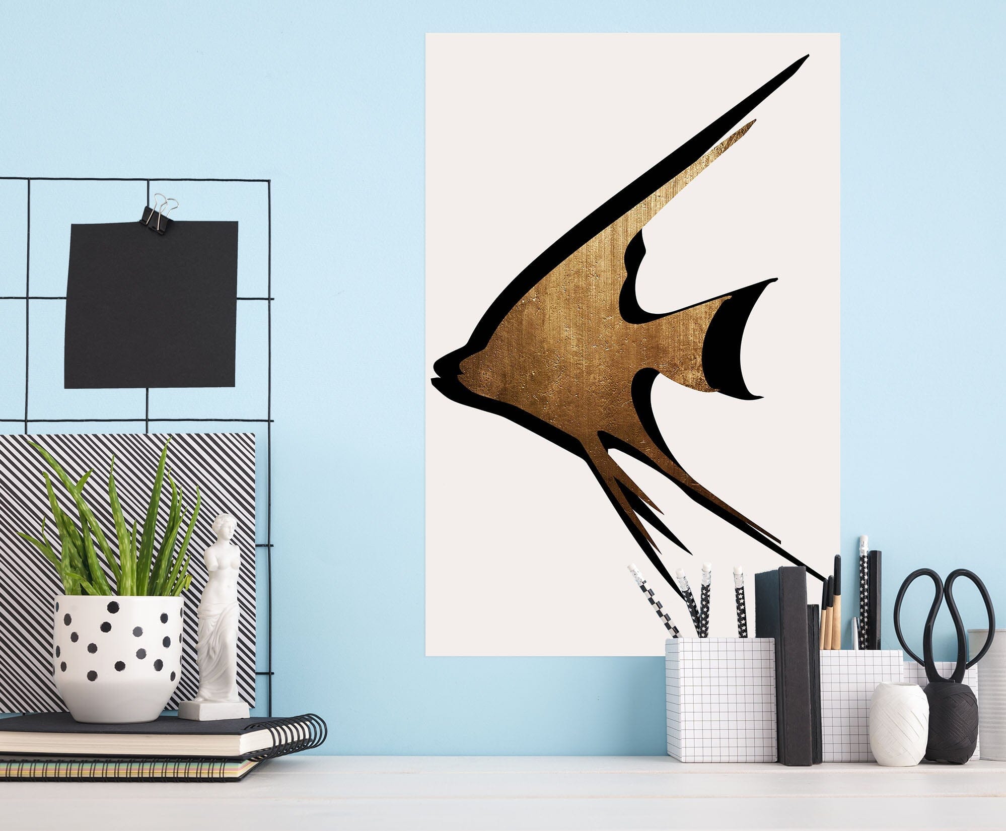 3D Gold Fish 148 Boris Draschoff Wall Sticker Wallpaper AJ Wallpaper 2