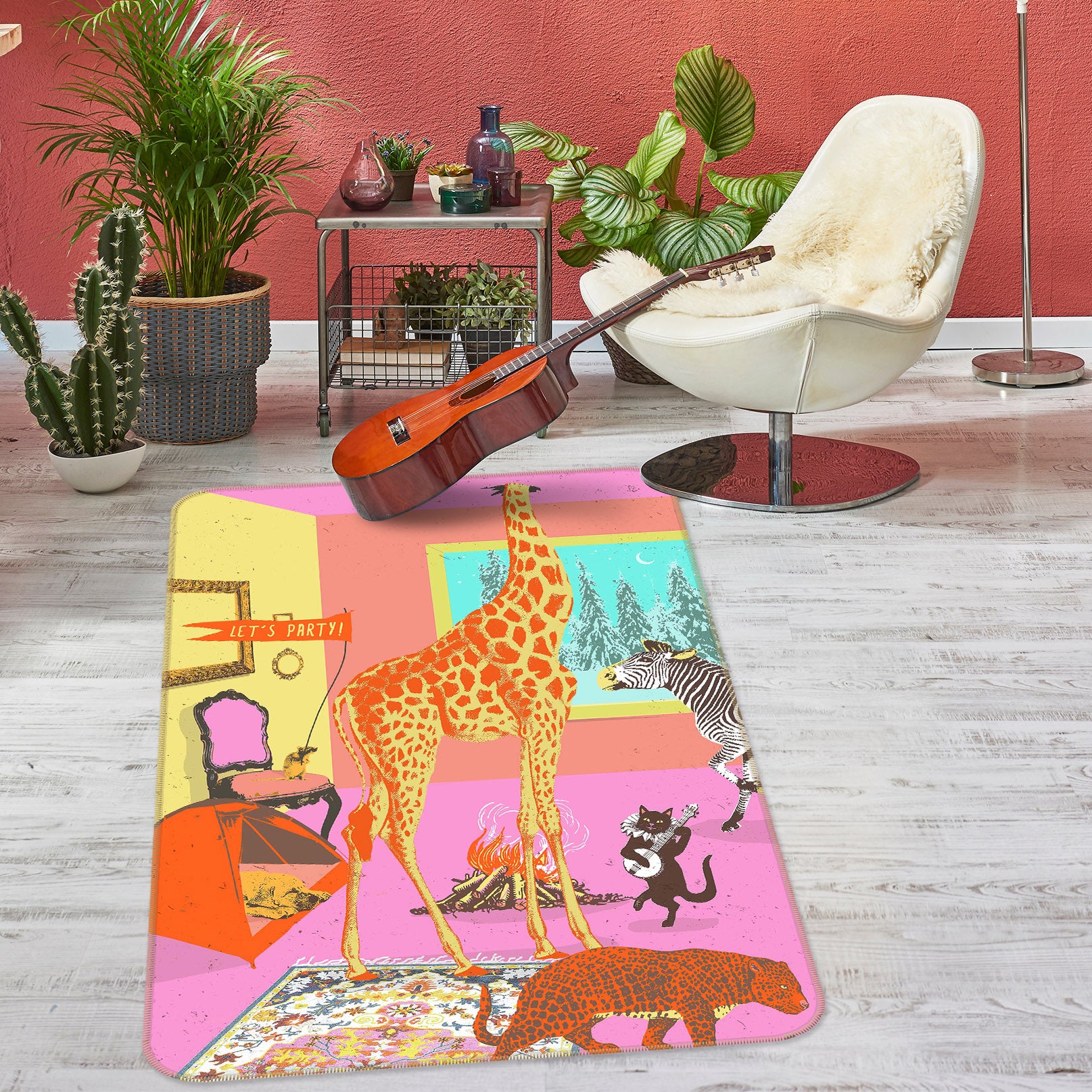3D Animals Room 84099 Showdeer Rug Non Slip Rug Mat