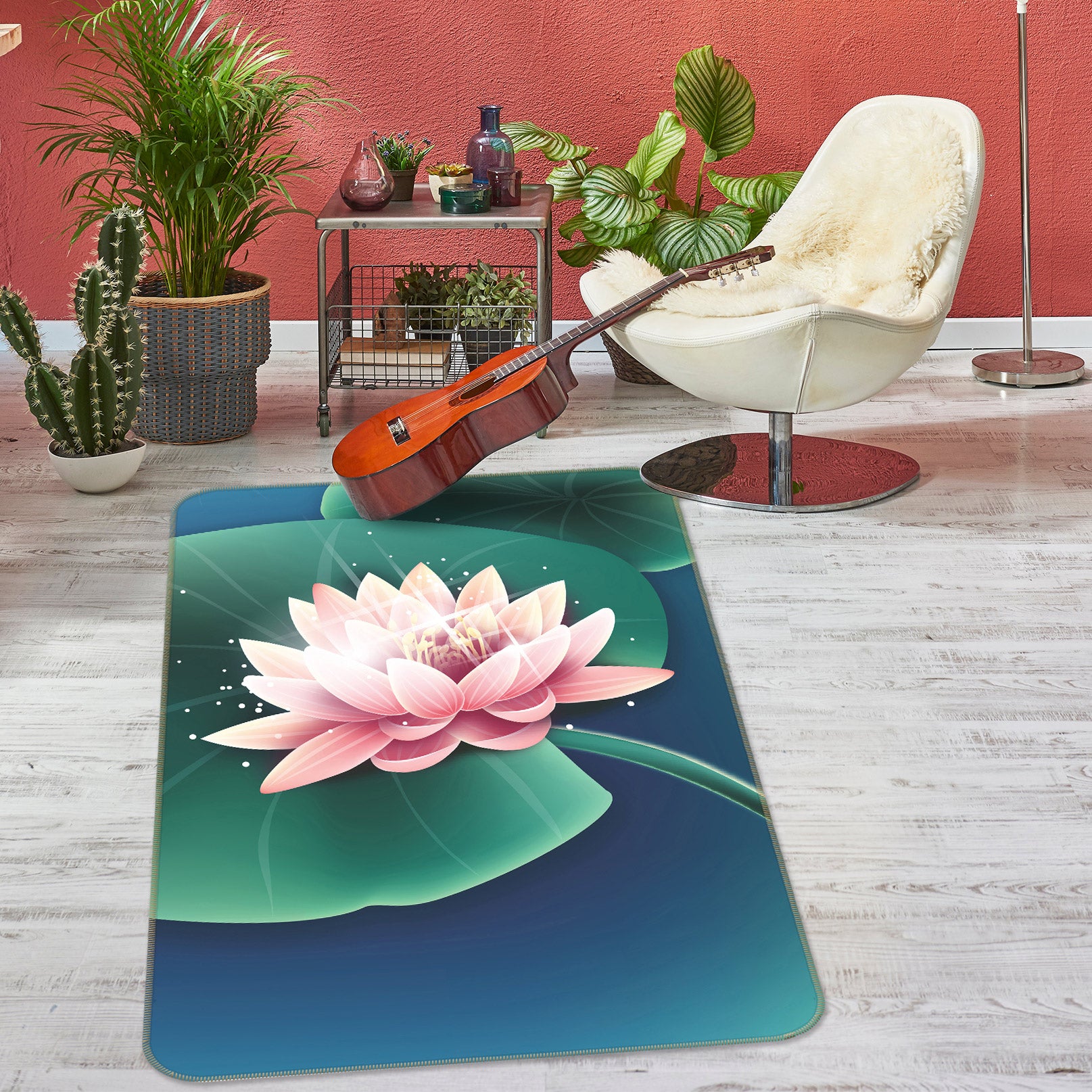 3D Lotus 76189 Non Slip Rug Mat