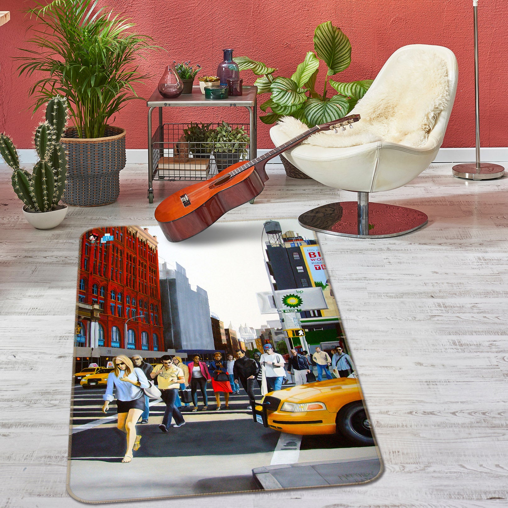 3D Pedestrian 11164 Matthew Holden Bates Rug Non Slip Rug Mat