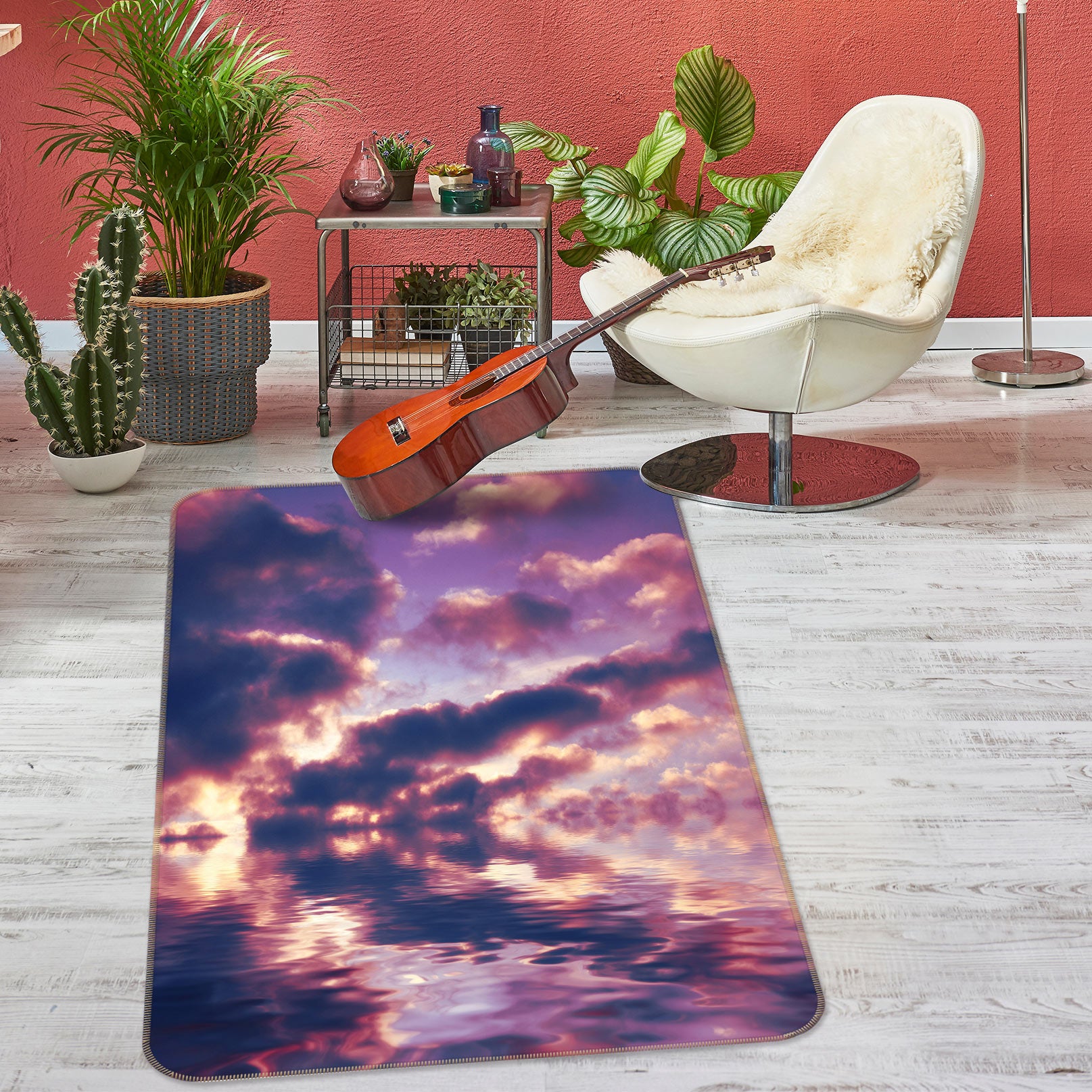3D Clouds 76106 Non Slip Rug Mat