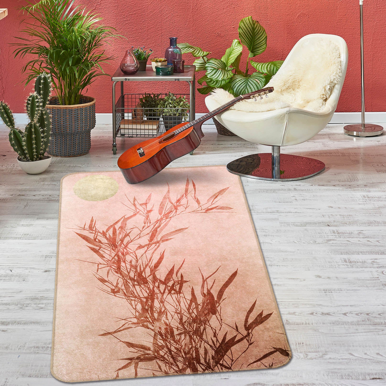 3D Grass 84133 Boris Draschoff Rug Non Slip Rug Mat