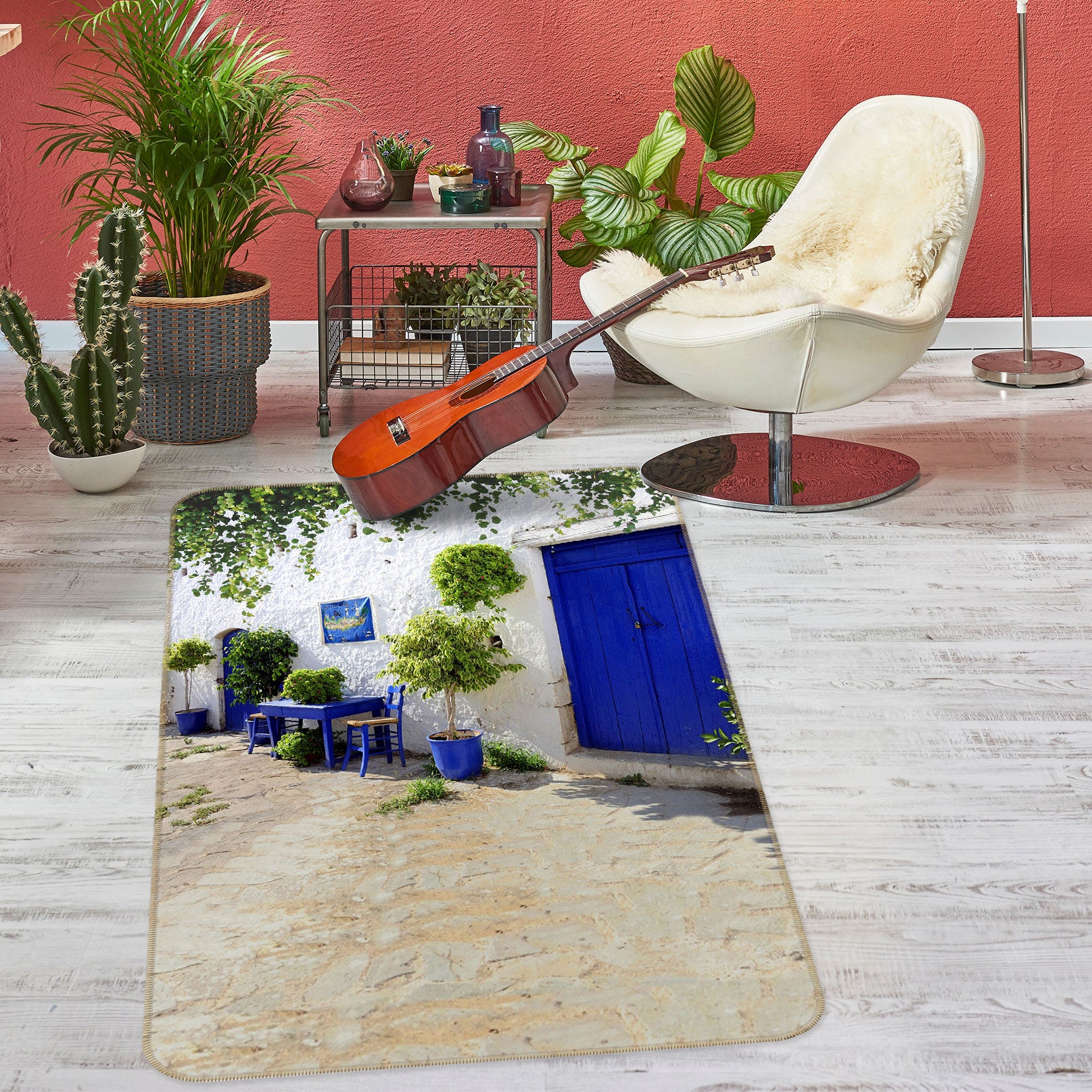 3D Houses Window 76079 Non Slip Rug Mat