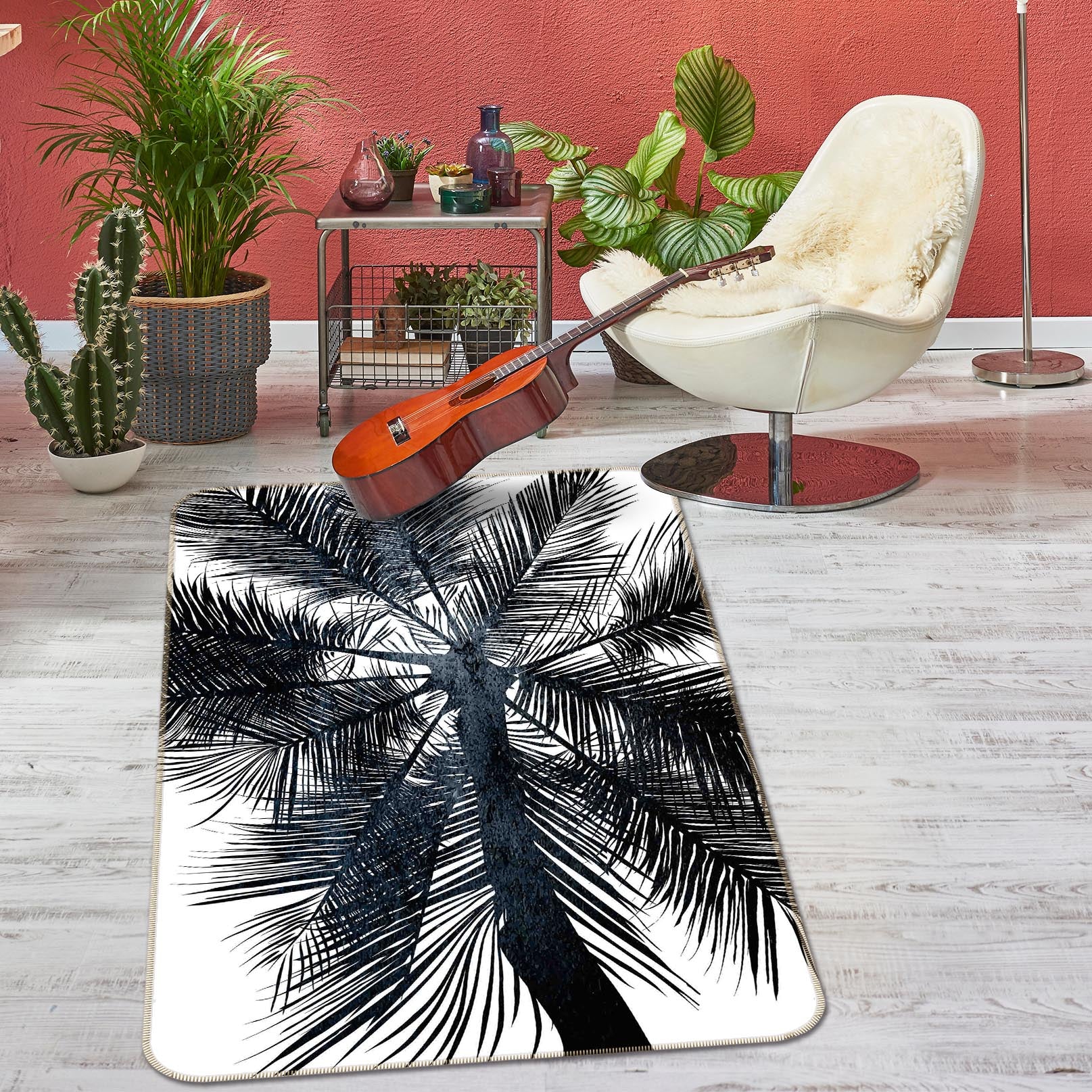 3D Black Coconut 84130 Boris Draschoff Rug Non Slip Rug Mat