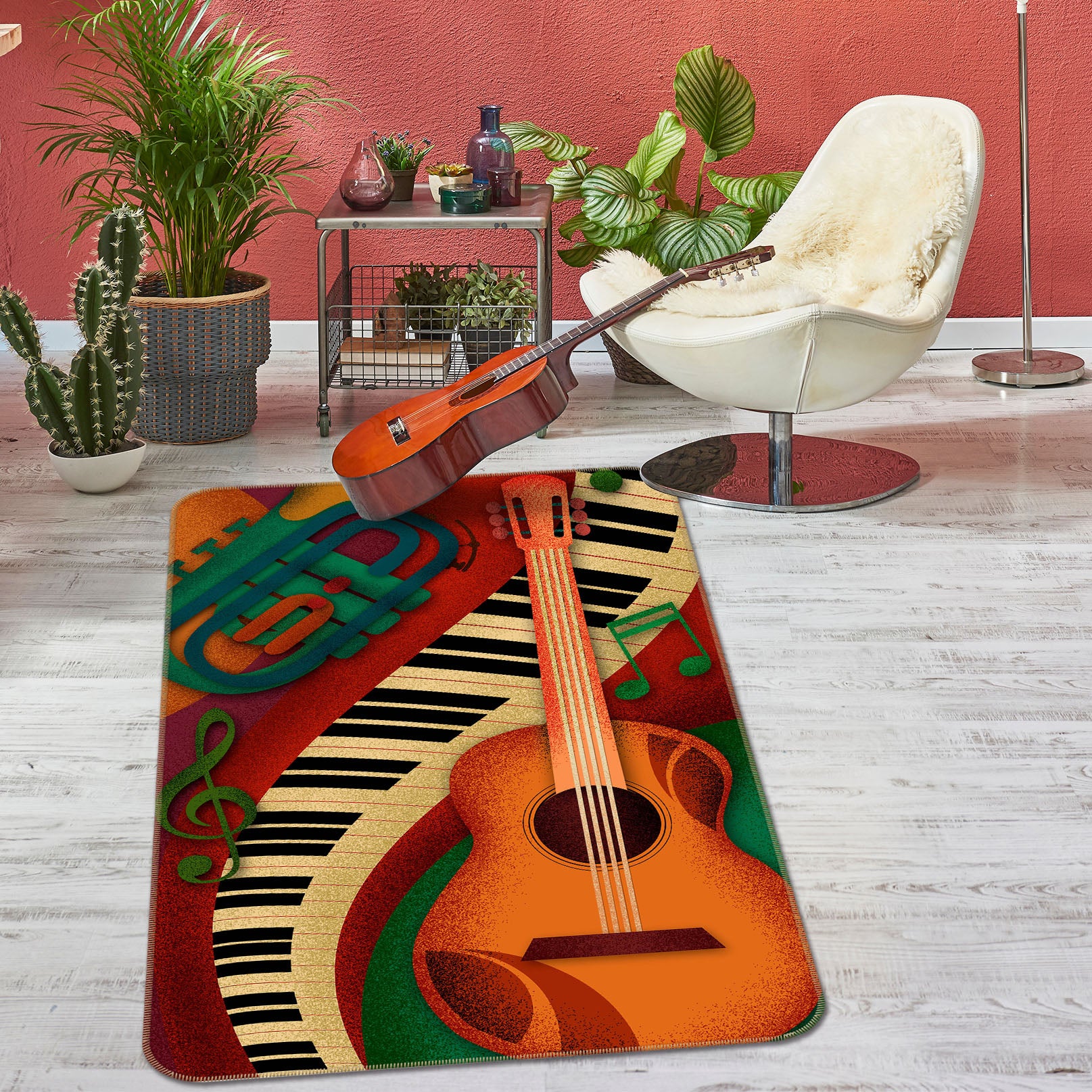 3D Musical Instrument 35248 Non Slip Rug Mat