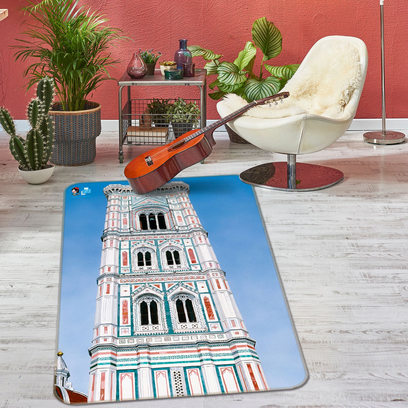 3D White Building 11149 Matthew Holden Bates Rug Non Slip Rug Mat