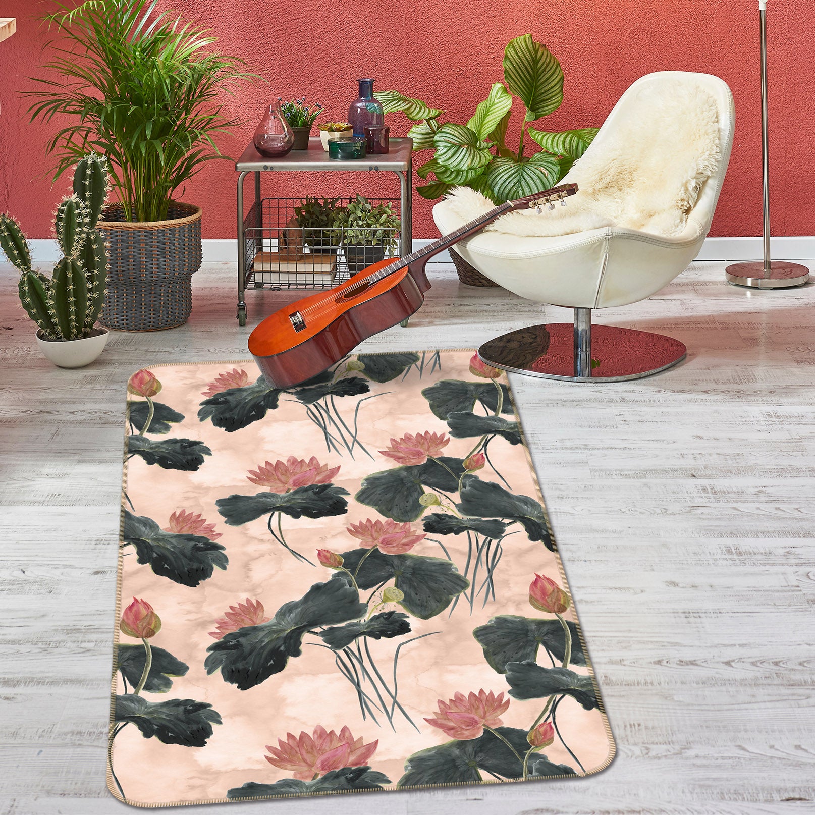 3D Lotus 26069 Non Slip Rug Mat