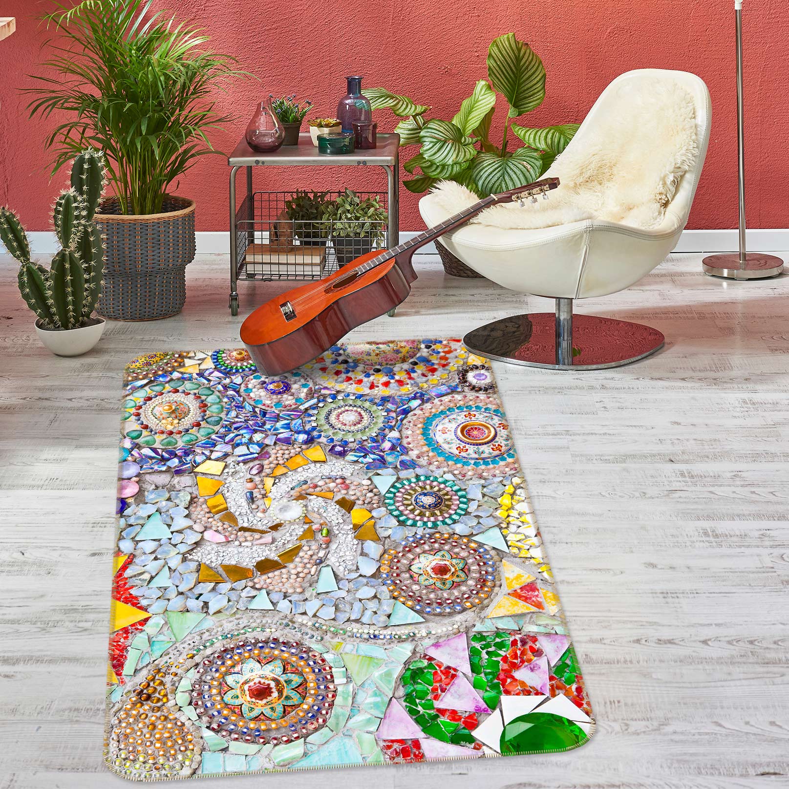 3D Colorful Pattern 33040 Non Slip Rug Mat