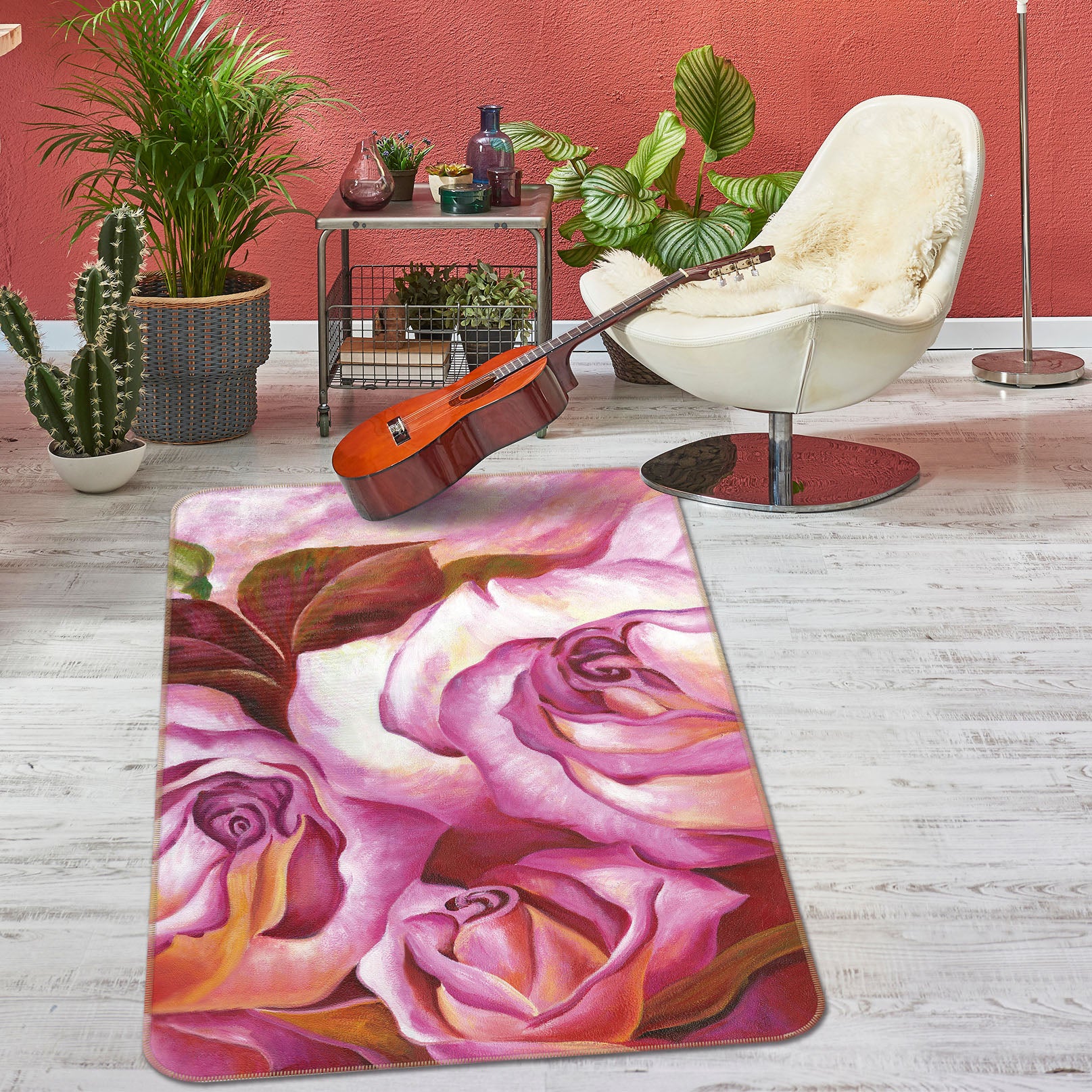 3D Flowers 33202 Non Slip Rug Mat