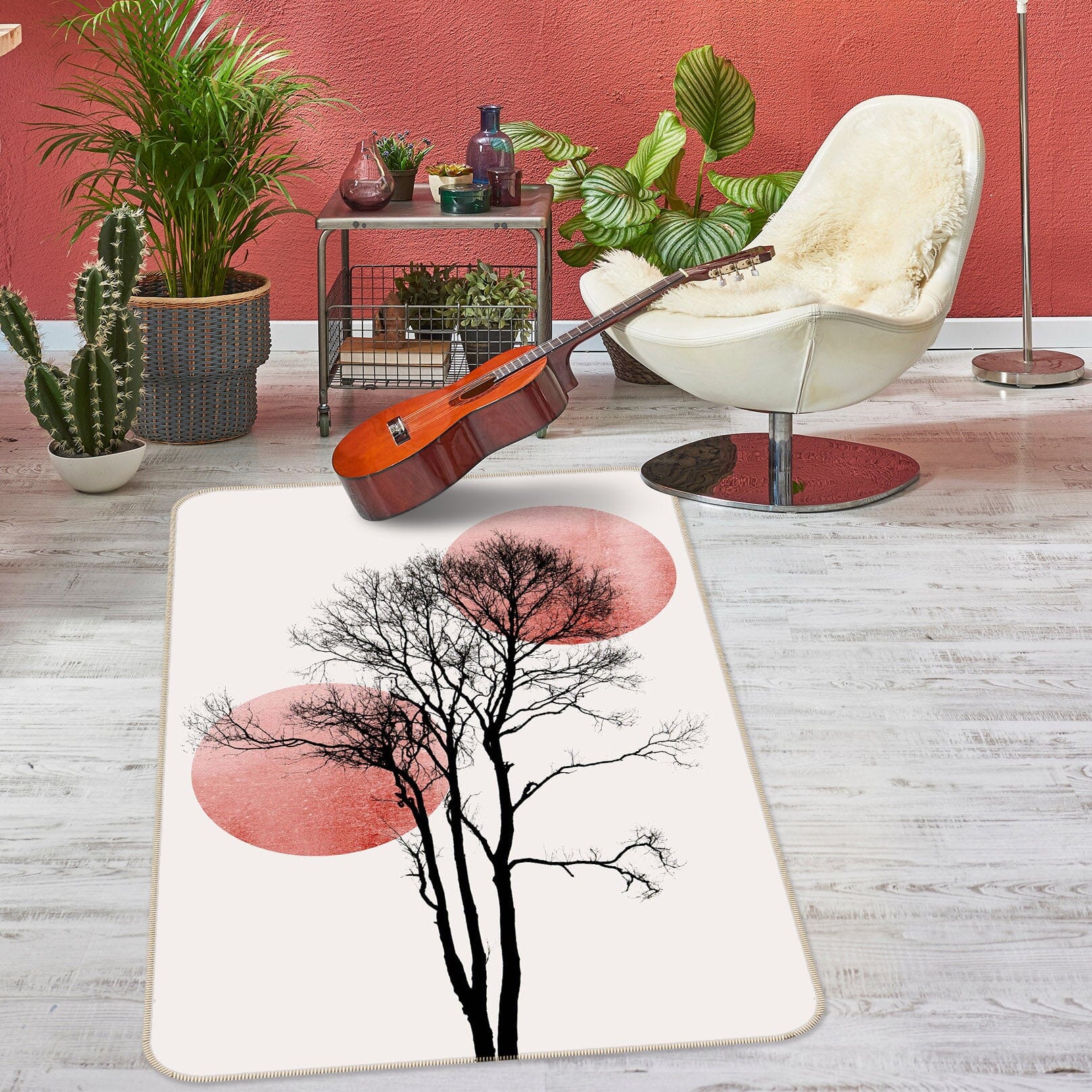 3D Pink Moon Pattern 1113 Boris Draschoff Rug Non Slip Rug Mat Mat AJ Creativity Home