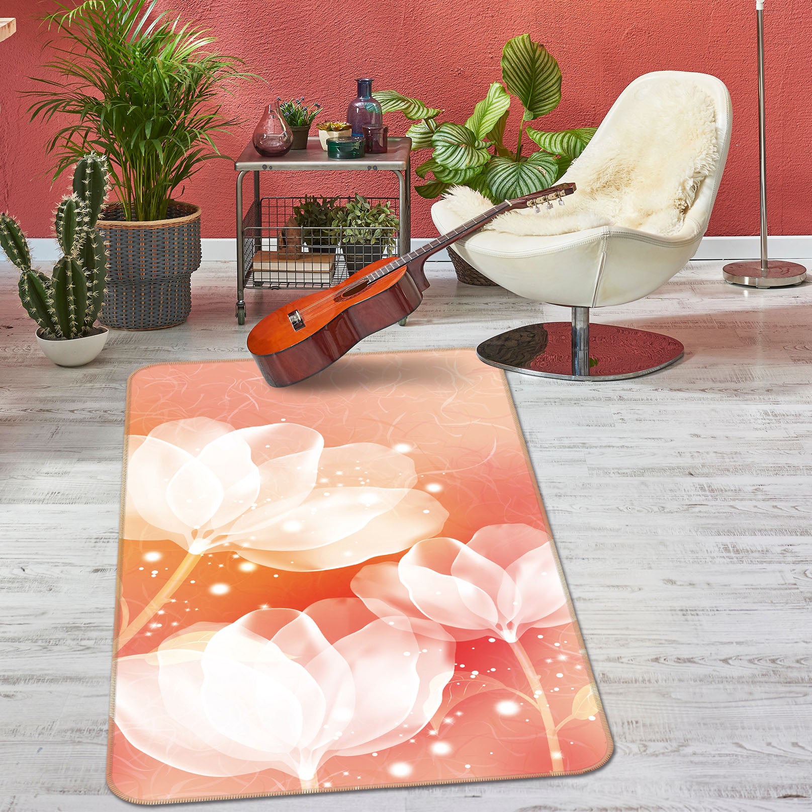 3D Flowers 32232 Non Slip Rug Mat
