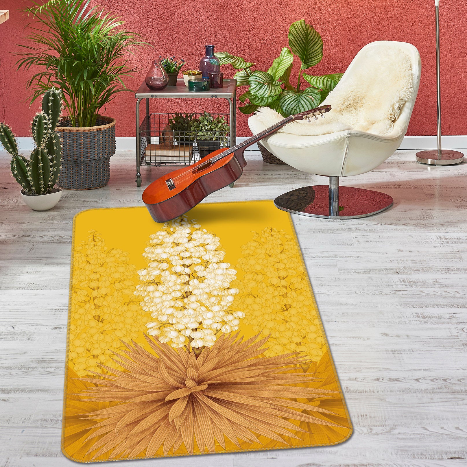 3D Flower 32215 Non Slip Rug Mat