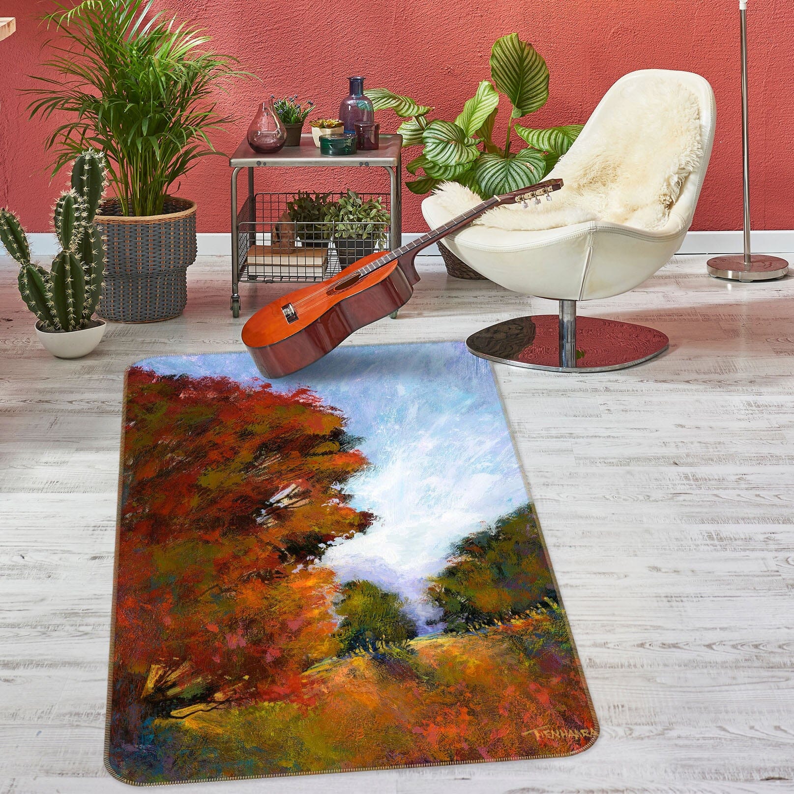 3D Forest Maple Leaf 1111 Michael Tienhaara Rug Non Slip Rug Mat Mat AJ Creativity Home