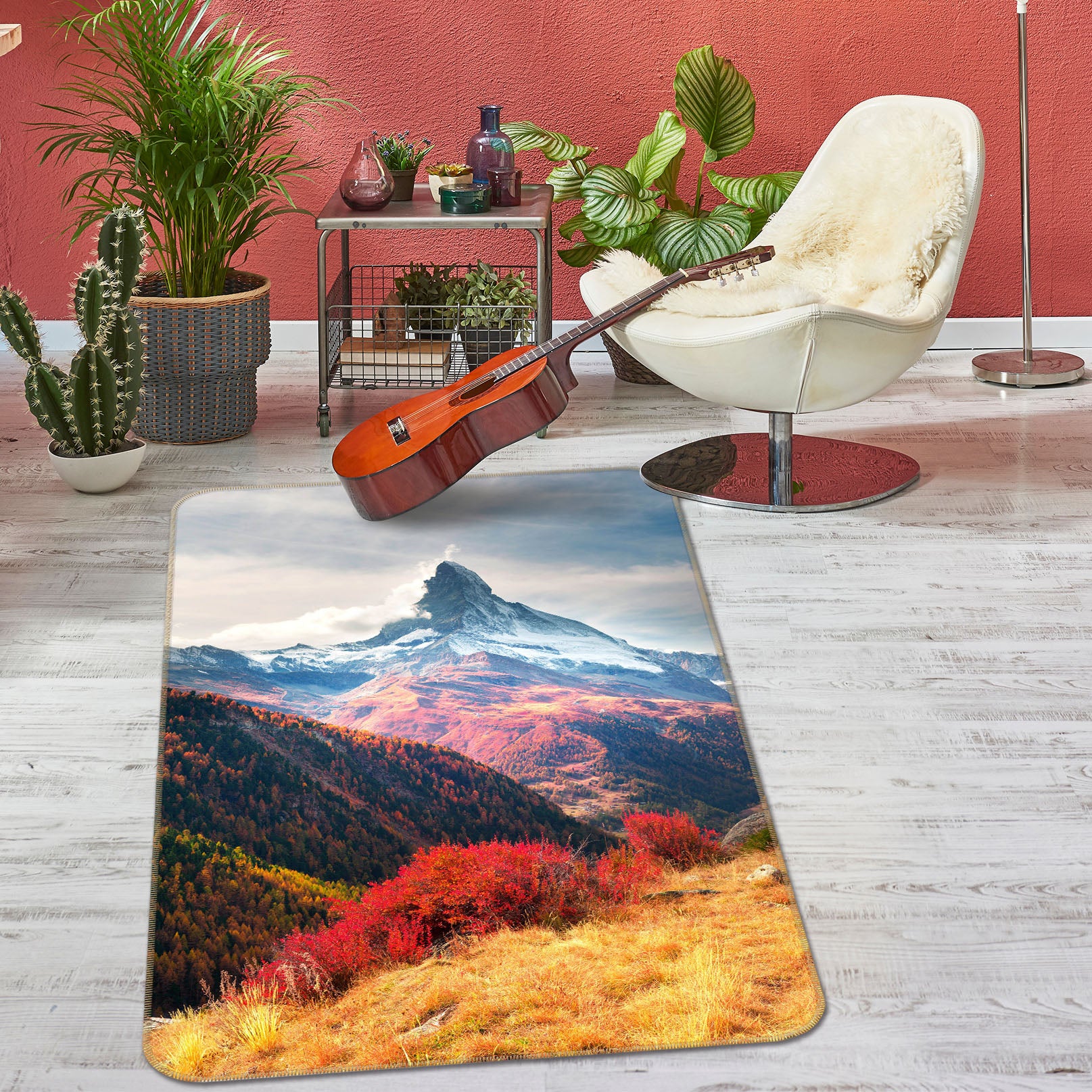 3D Mountains 26181 Non Slip Rug Mat