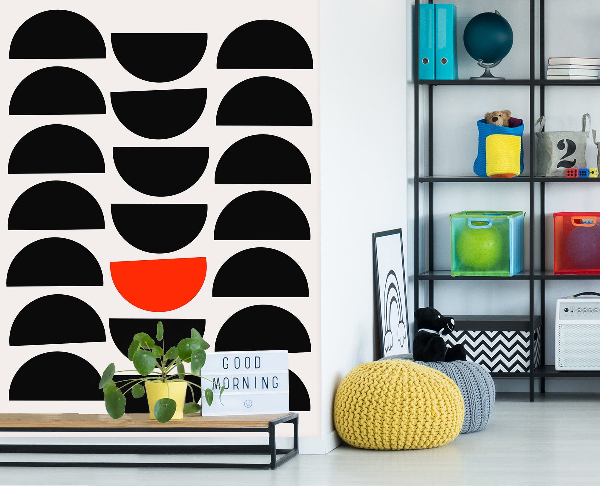 3D Dark Semicircle 1503 Boris Draschoff Wall Mural Wall Murals Wallpaper AJ Wallpaper 2