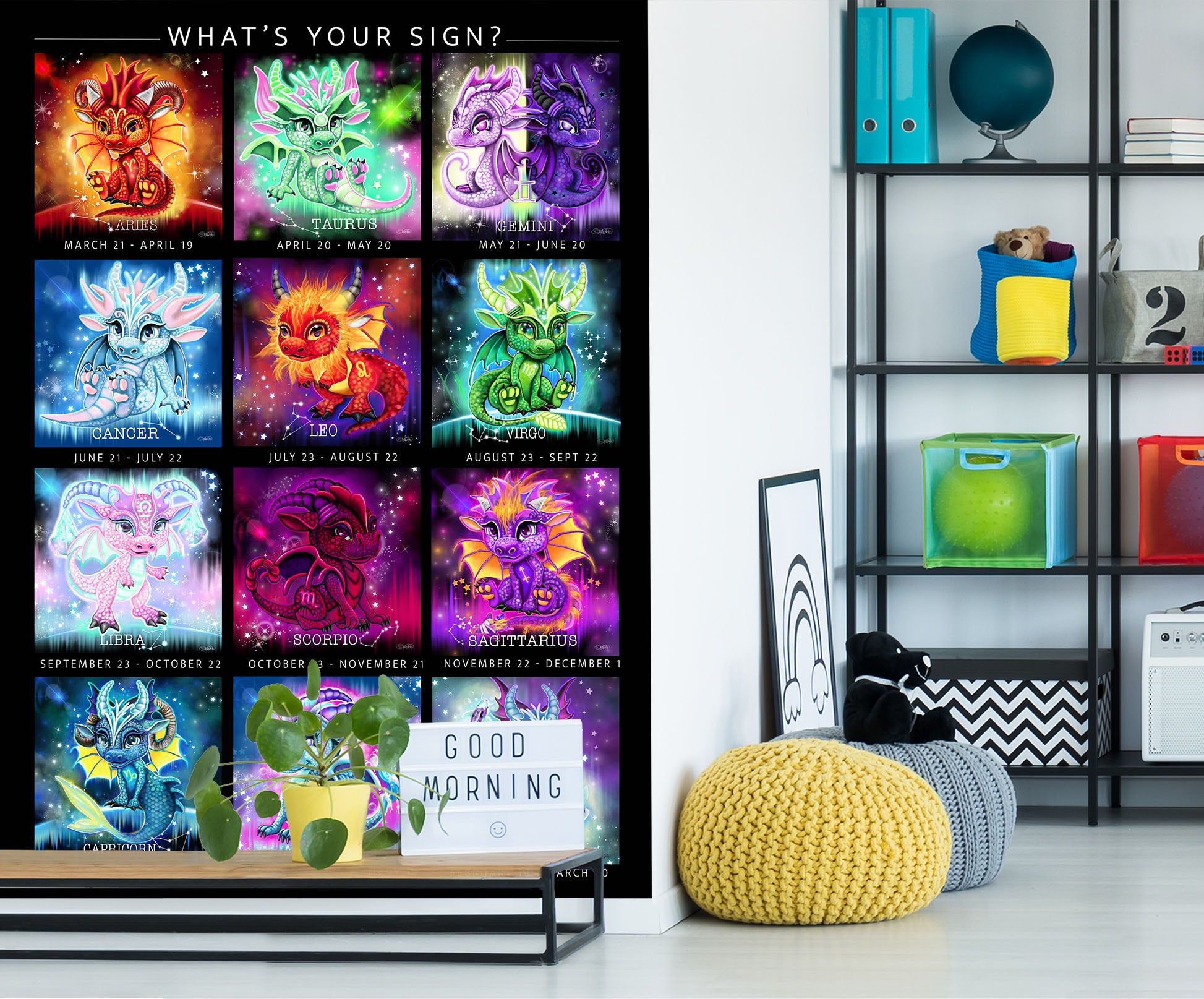 3D Constellation Dragon 8474 Sheena Pike Wall Mural Wall Murals