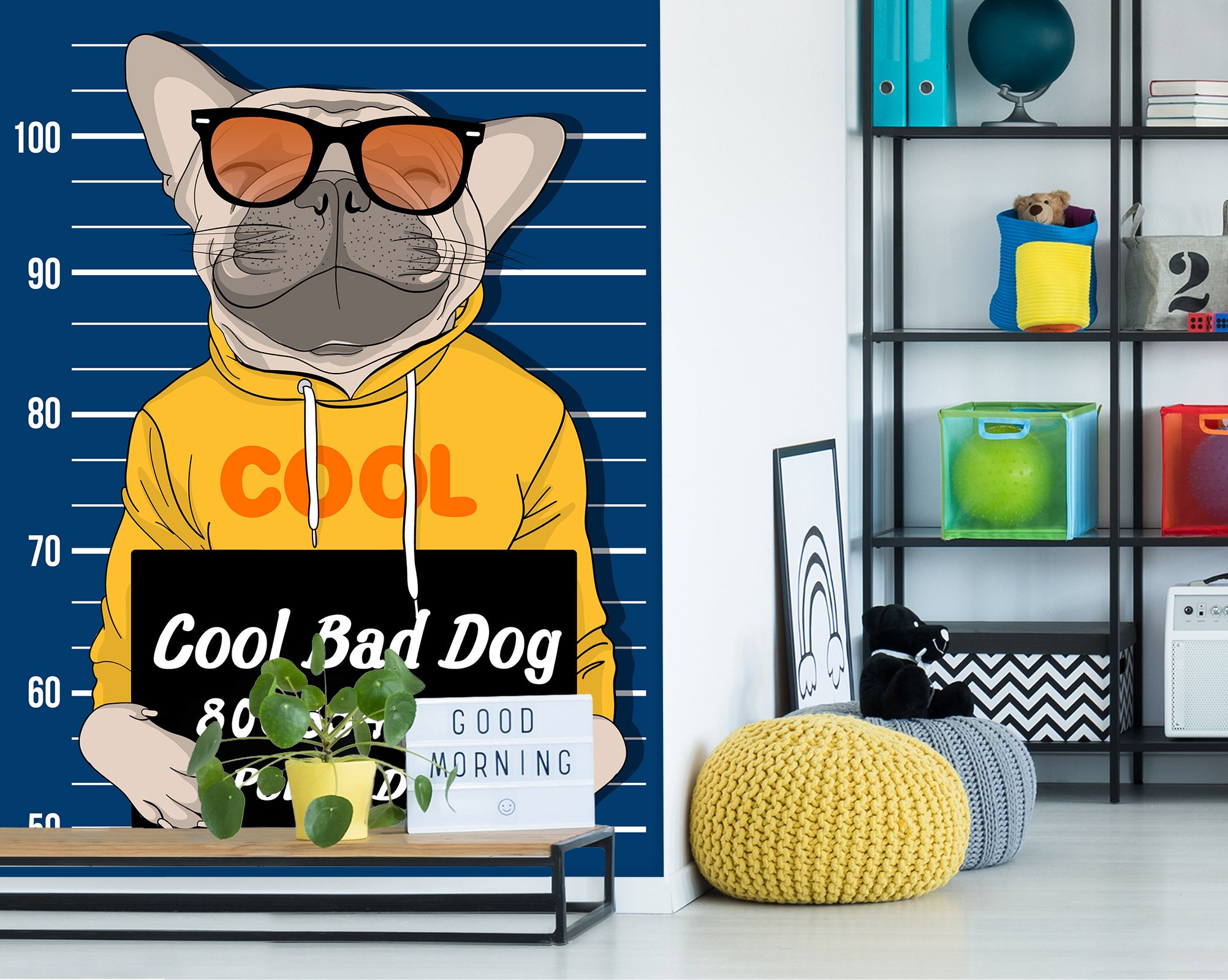 3D Bulldog Sunglasses 58094 Wall Murals