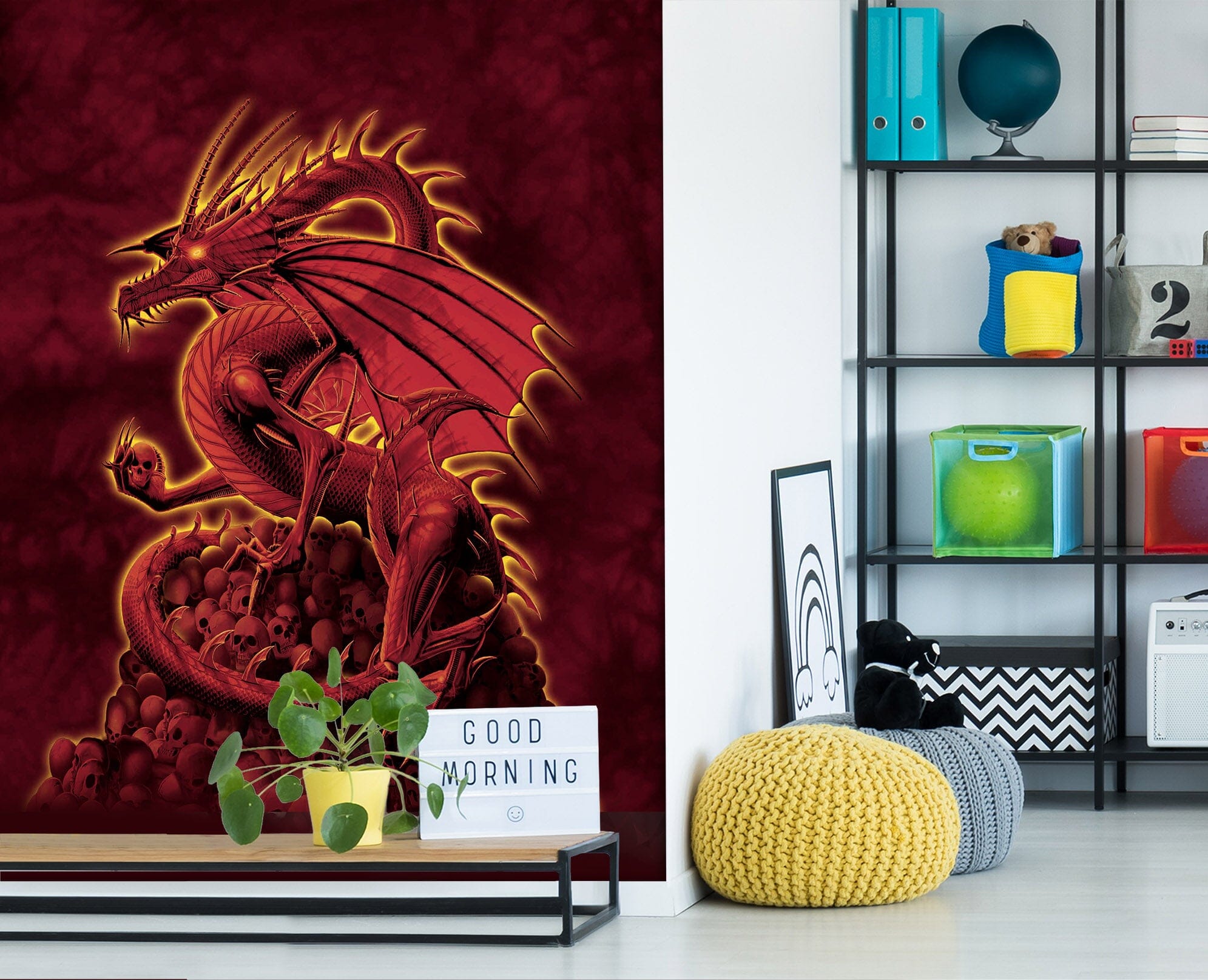 3D Red Dragon 1405 Wall Murals Exclusive Designer Vincent Wallpaper AJ Wallpaper 2